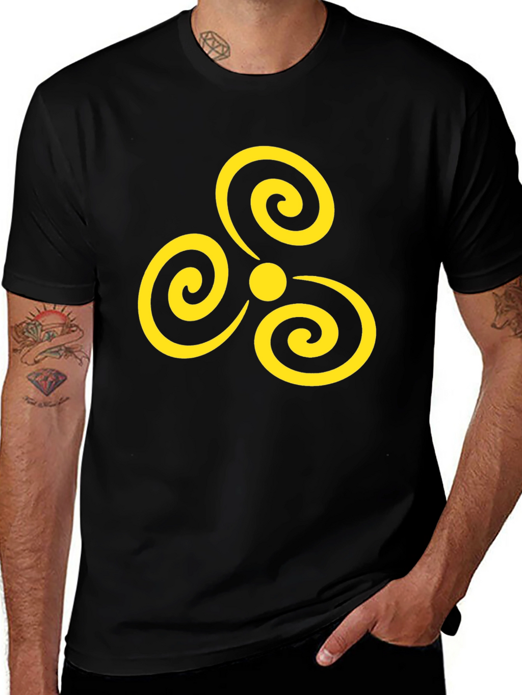 Abstract Swirl Graphic Tee - Modern Design T-Shirt