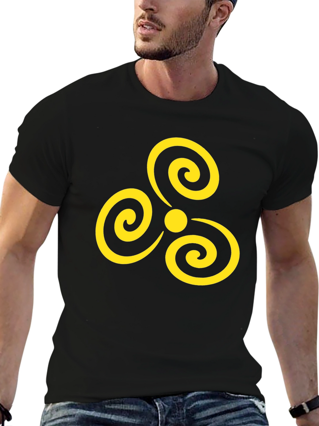 Abstract Swirl Graphic Tee - Modern Design T-Shirt