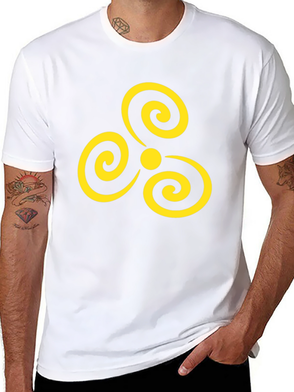 Abstract Swirl Graphic Tee - Modern Design T-Shirt