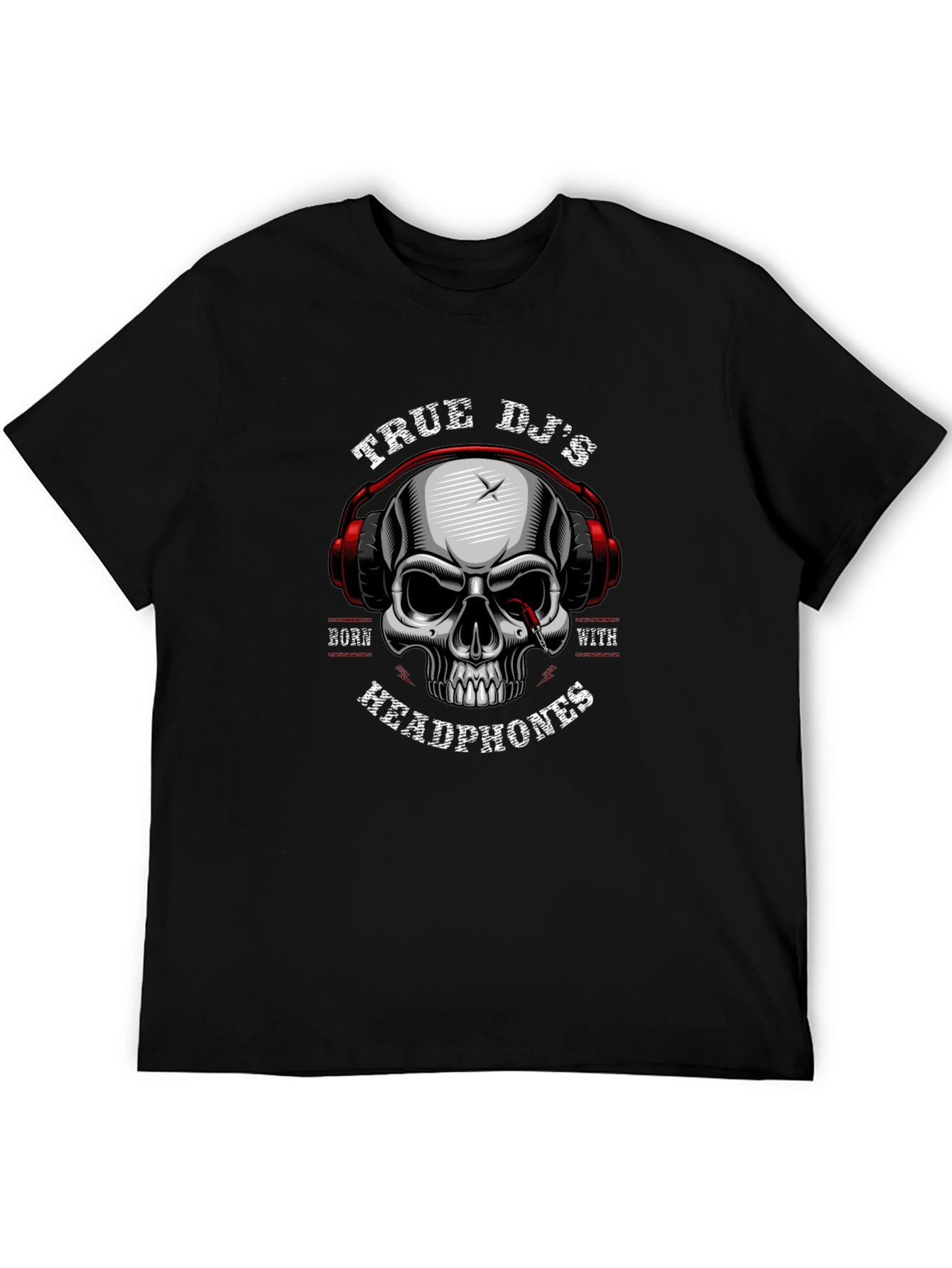 True DJ Skull Headphones T-Shirt