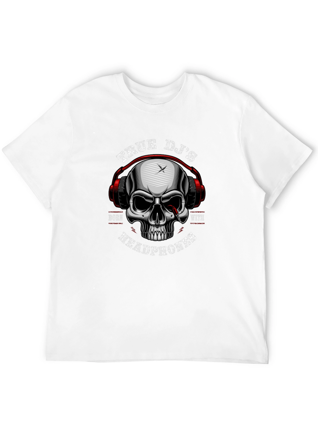 True DJ Skull Headphones T-Shirt