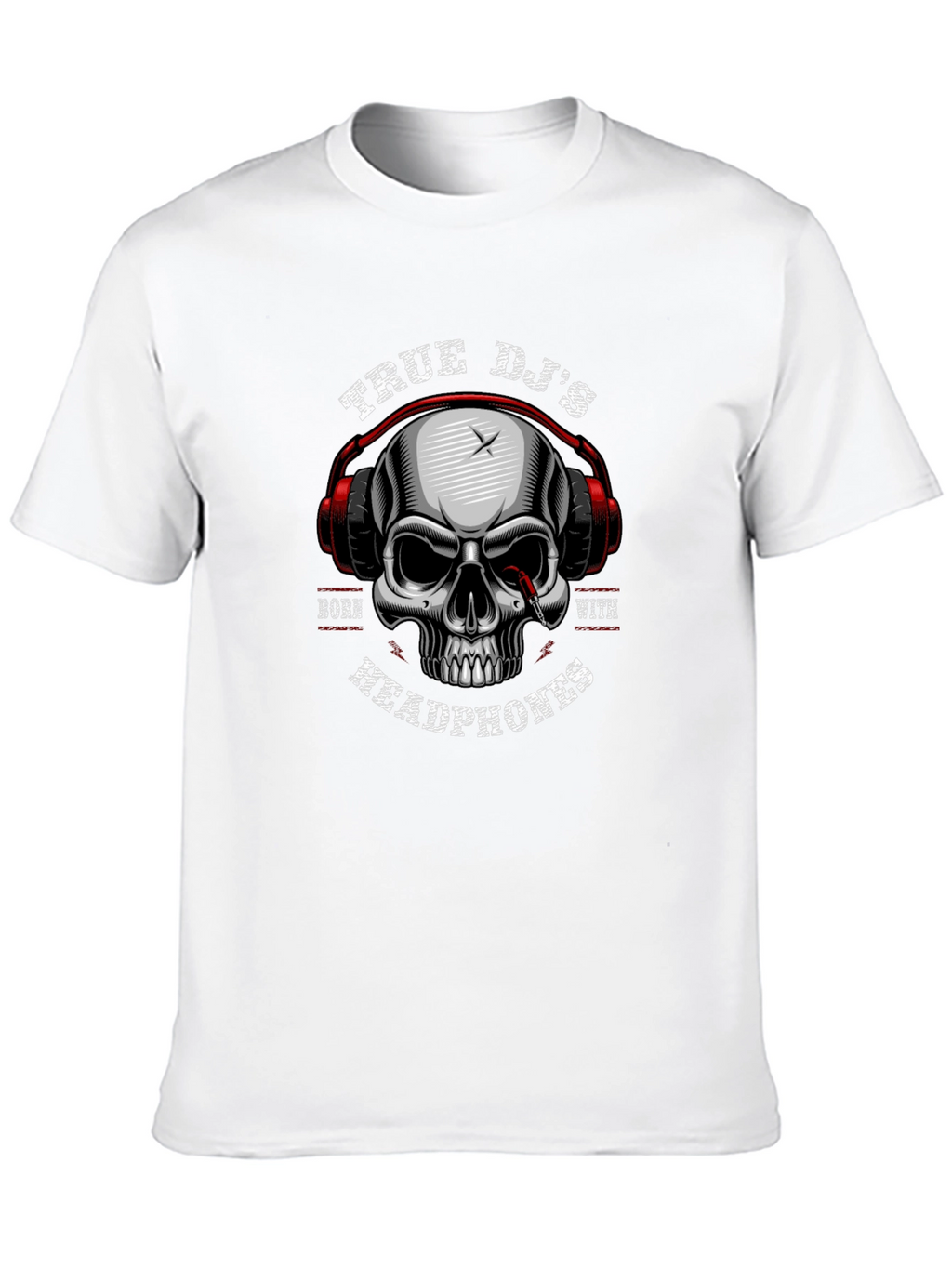 True DJ Skull Headphones T-Shirt