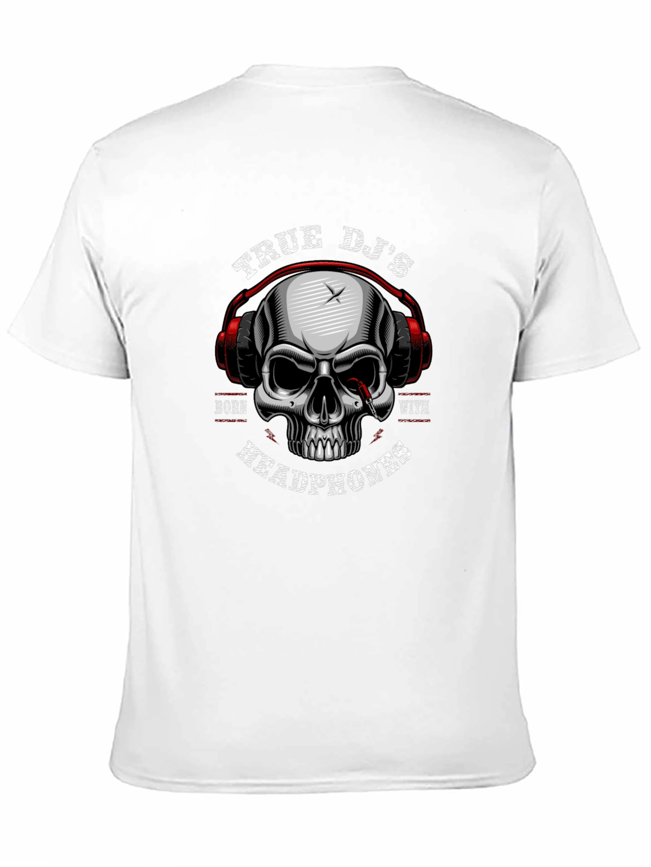 True DJ Skull Headphones T-Shirt
