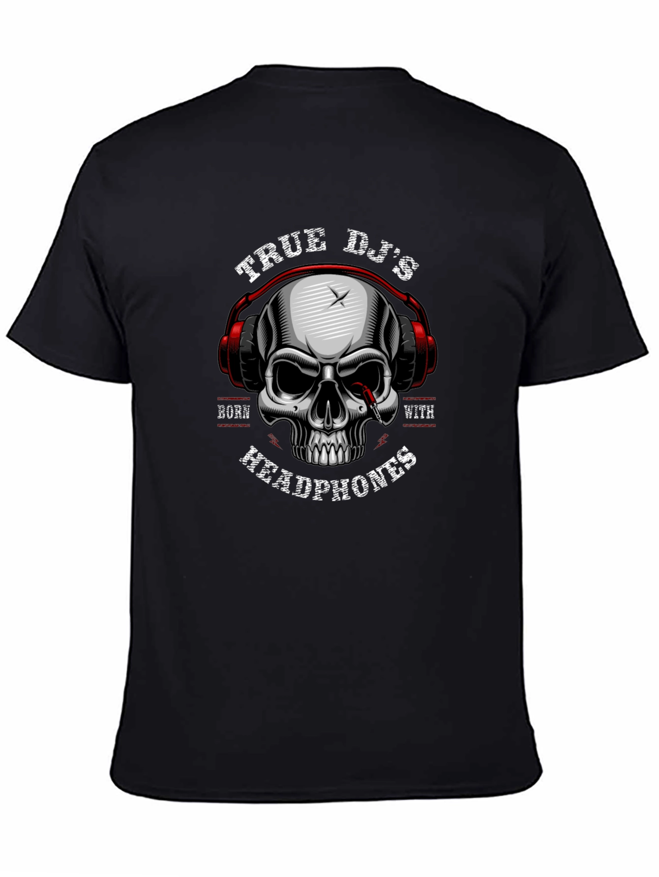 True DJ Skull Headphones T-Shirt