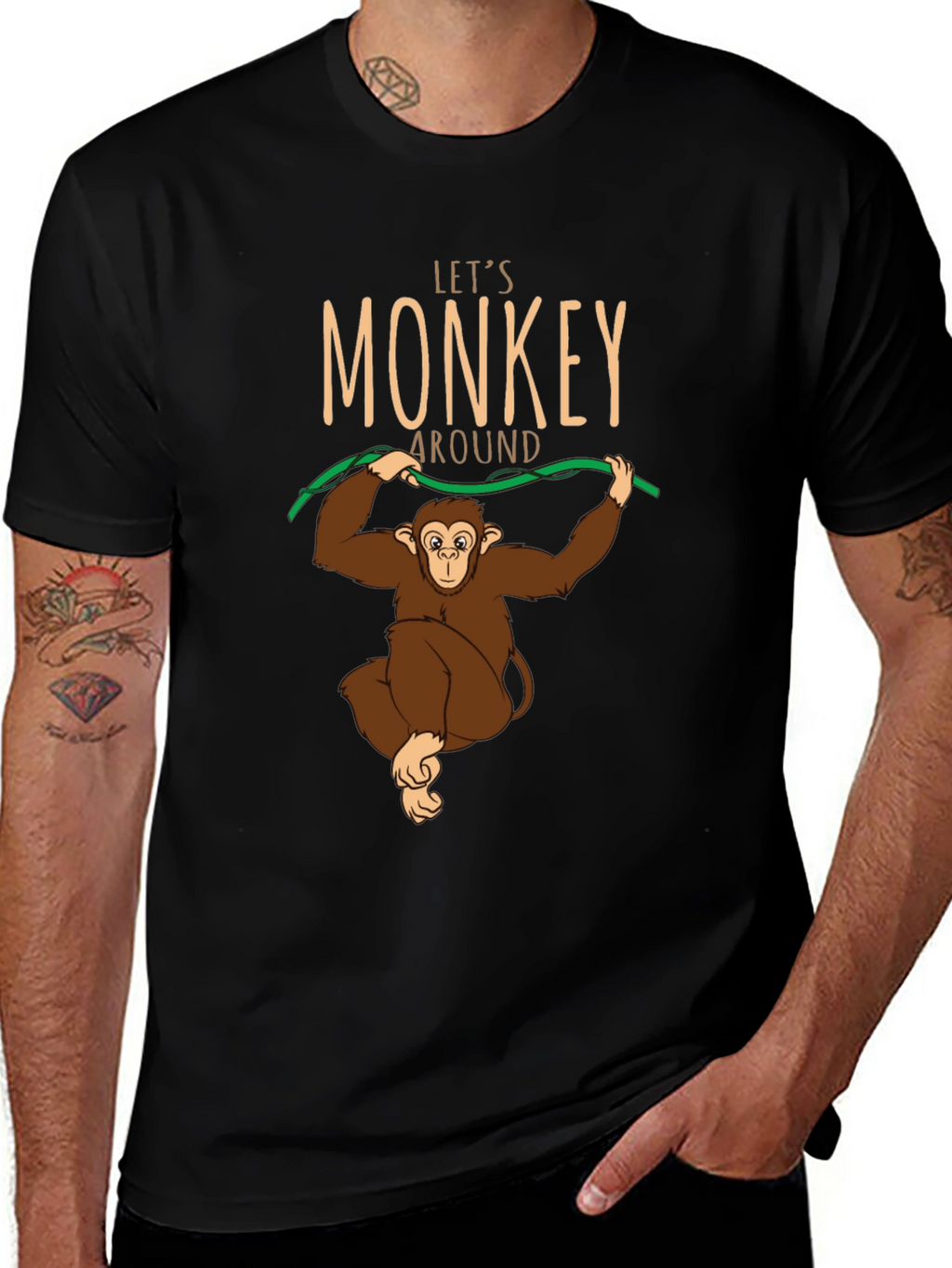 Lets Monkey Around T-Shirt - Fun Graphic Tee