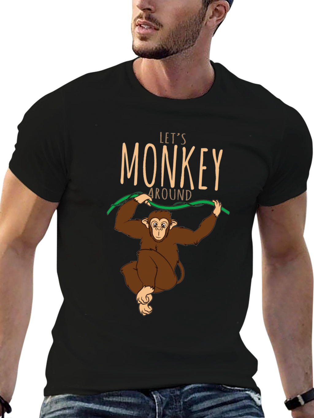Lets Monkey Around T-Shirt - Fun Graphic Tee