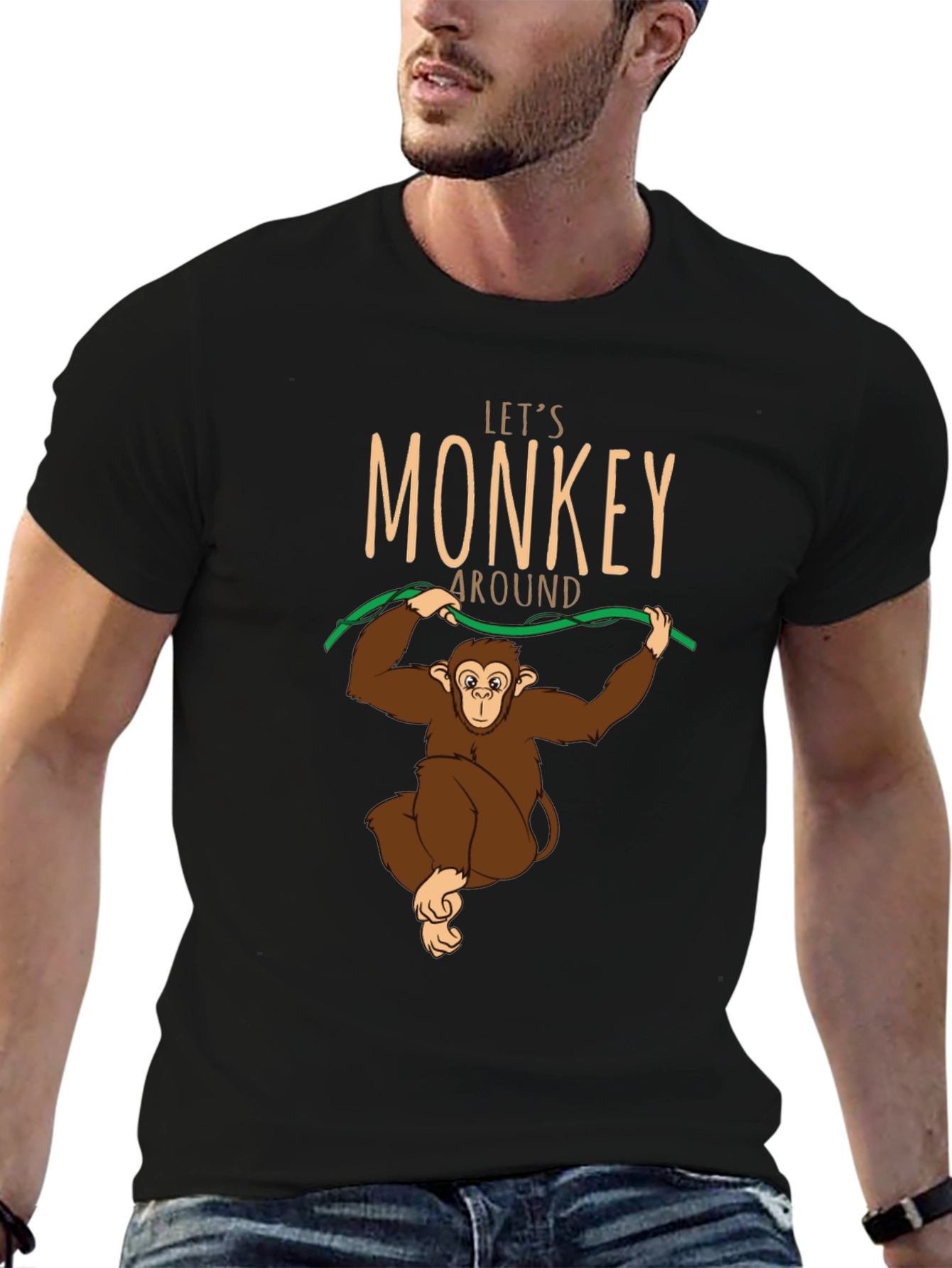 Lets Monkey Around T-Shirt - Fun Graphic Tee