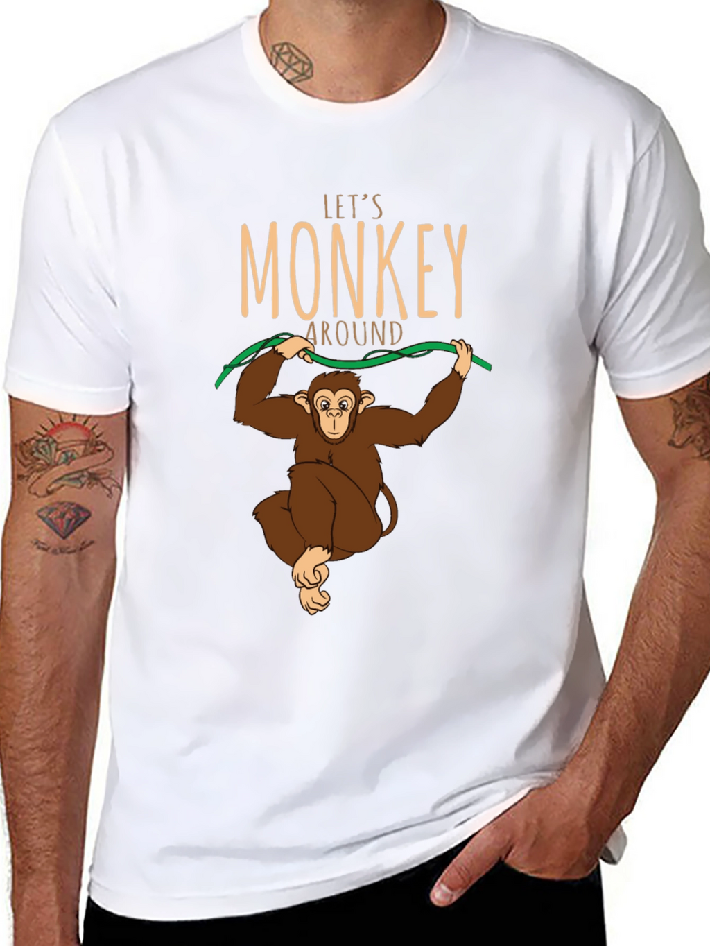 Lets Monkey Around T-Shirt - Fun Graphic Tee