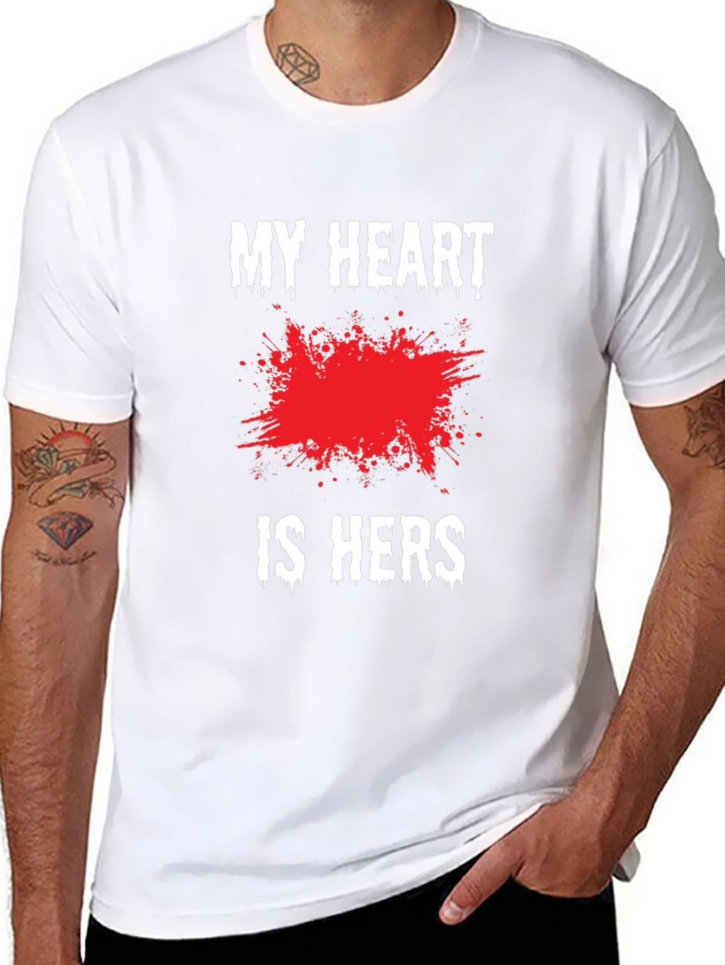 My Heart is Hers Black Graphic Tee
