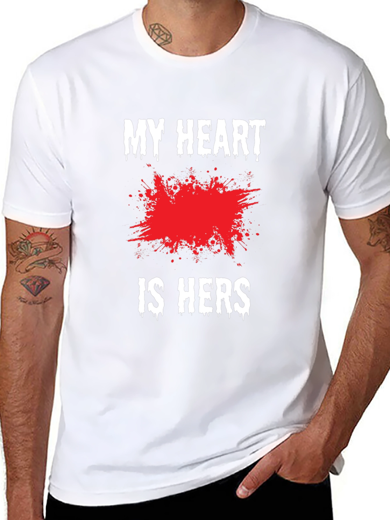 My Heart is Hers Black Graphic Tee