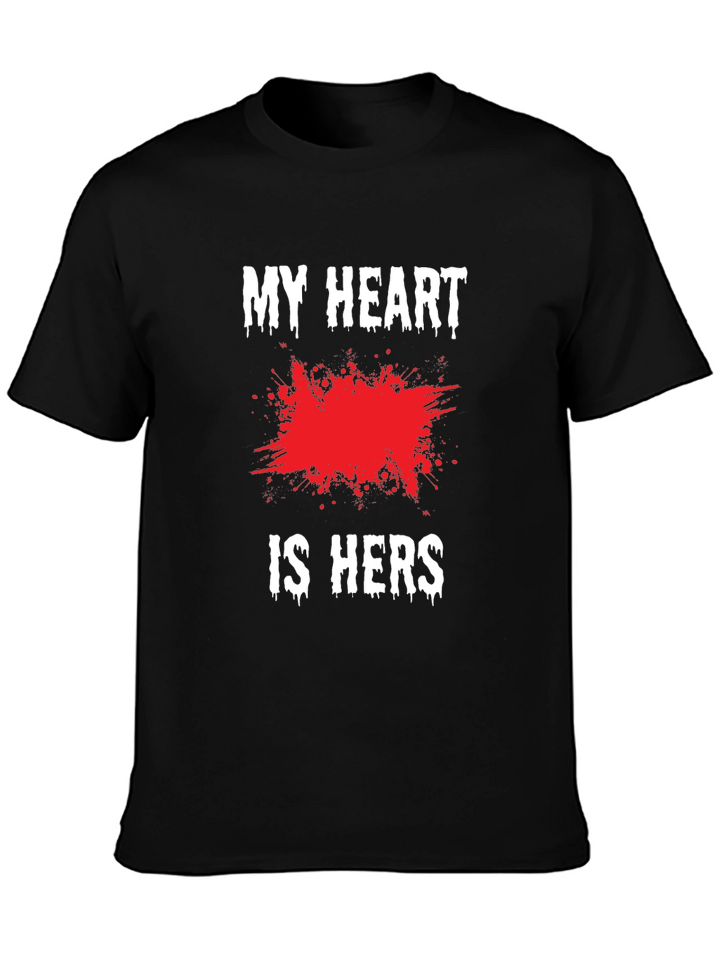 My Heart is Hers Black Graphic Tee