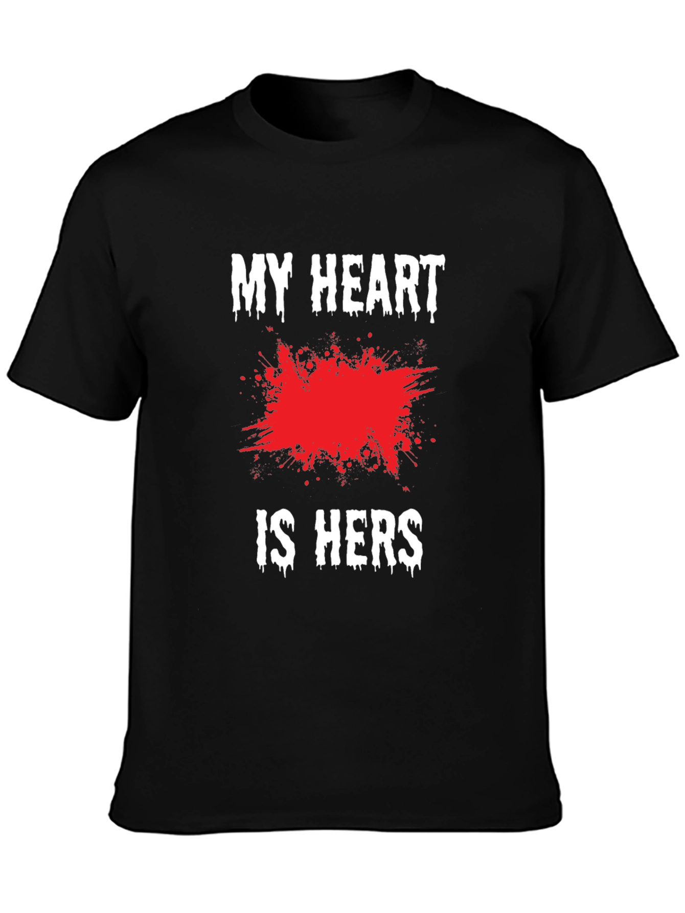 My Heart is Hers Black Graphic Tee