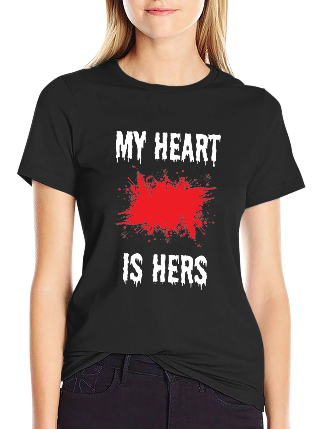 My Heart is Hers Black Graphic Tee