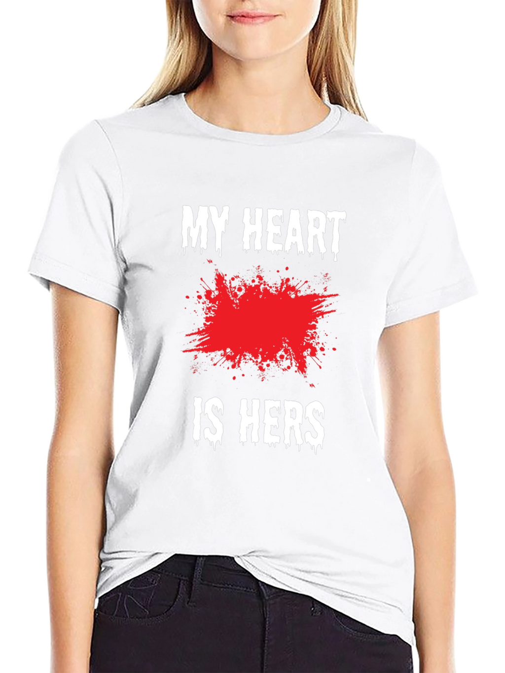 My Heart is Hers Black Graphic Tee