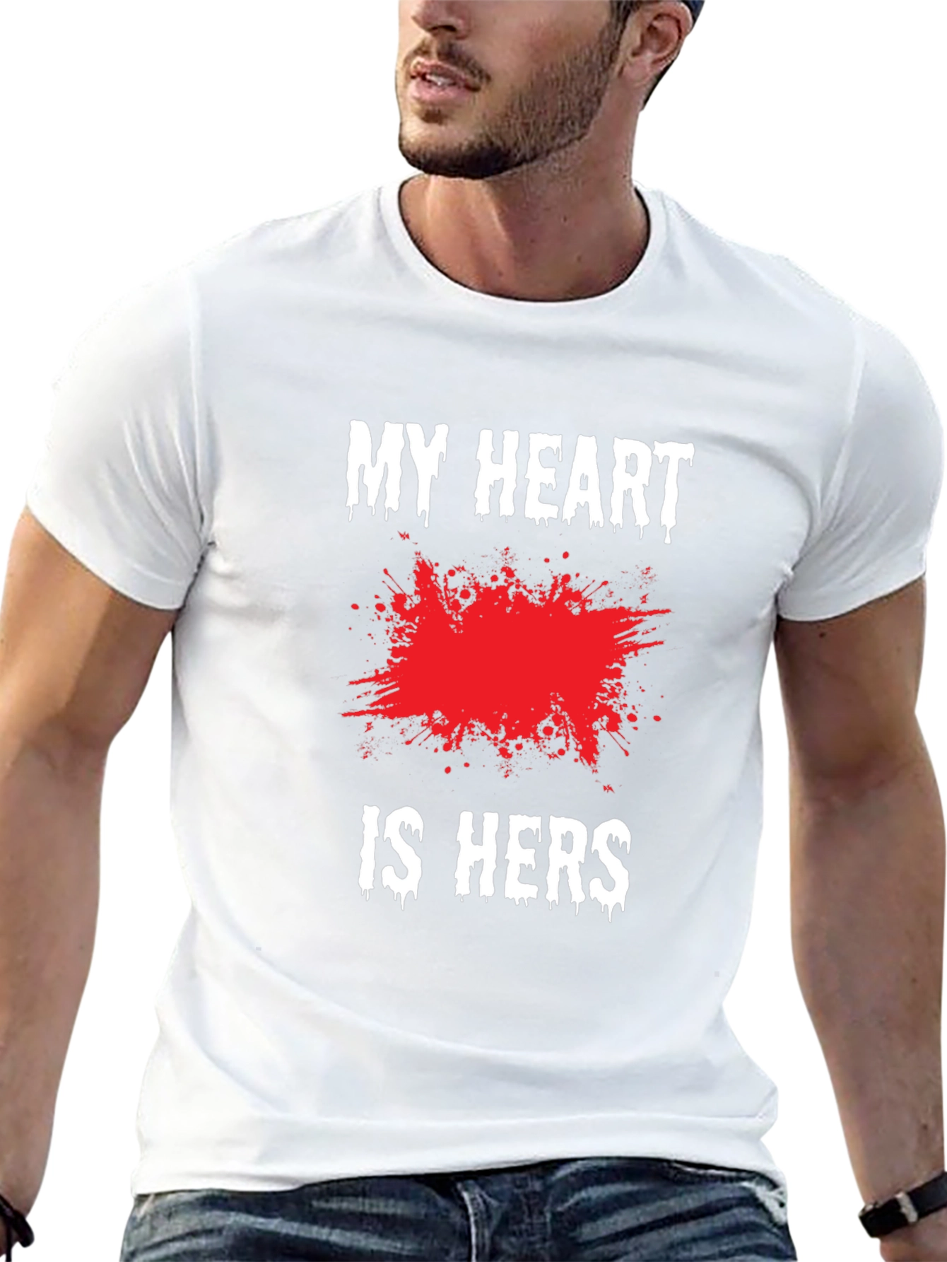 My Heart is Hers Black Graphic Tee