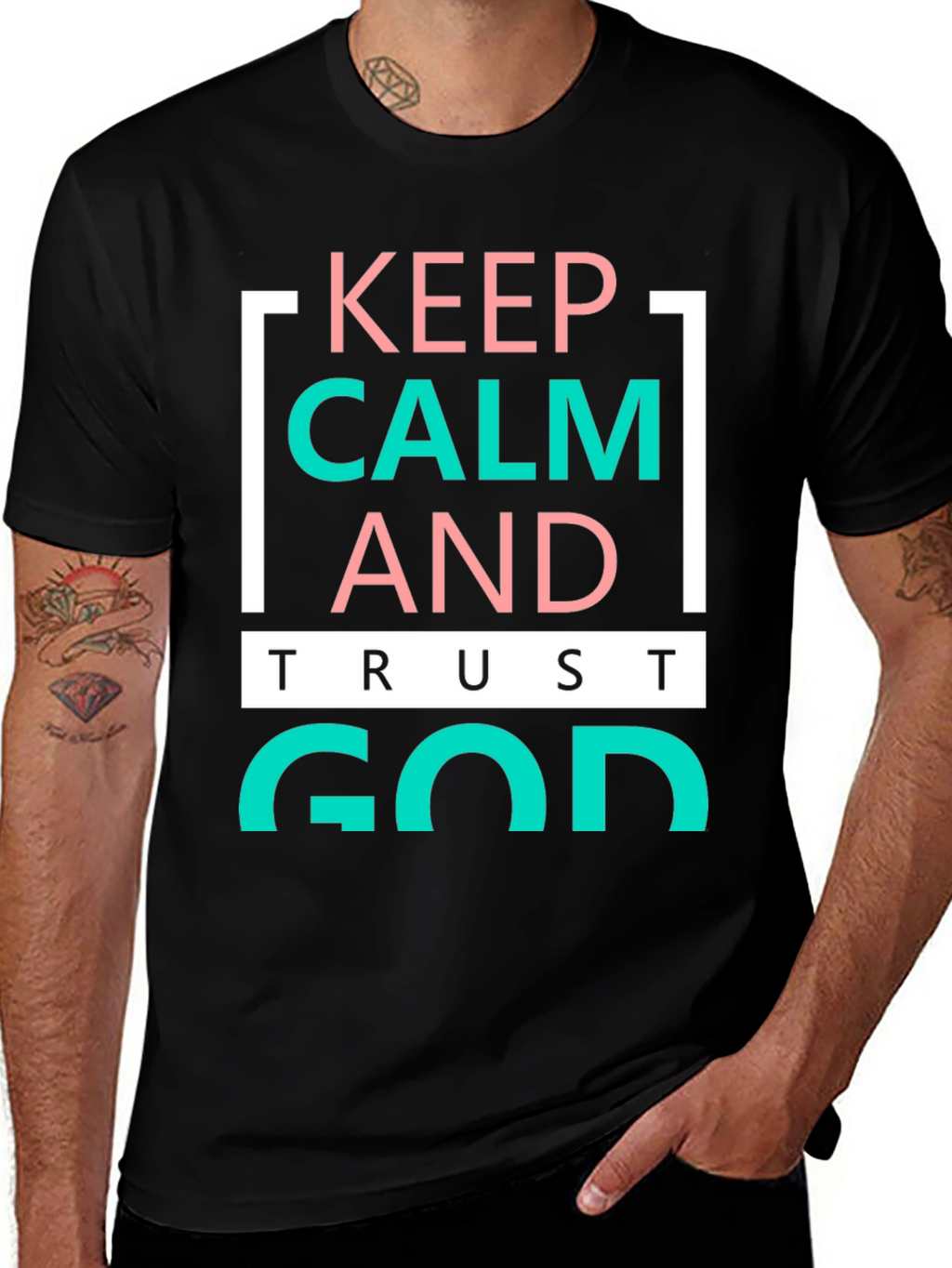 Keep Calm and Trust God Graphic Tee