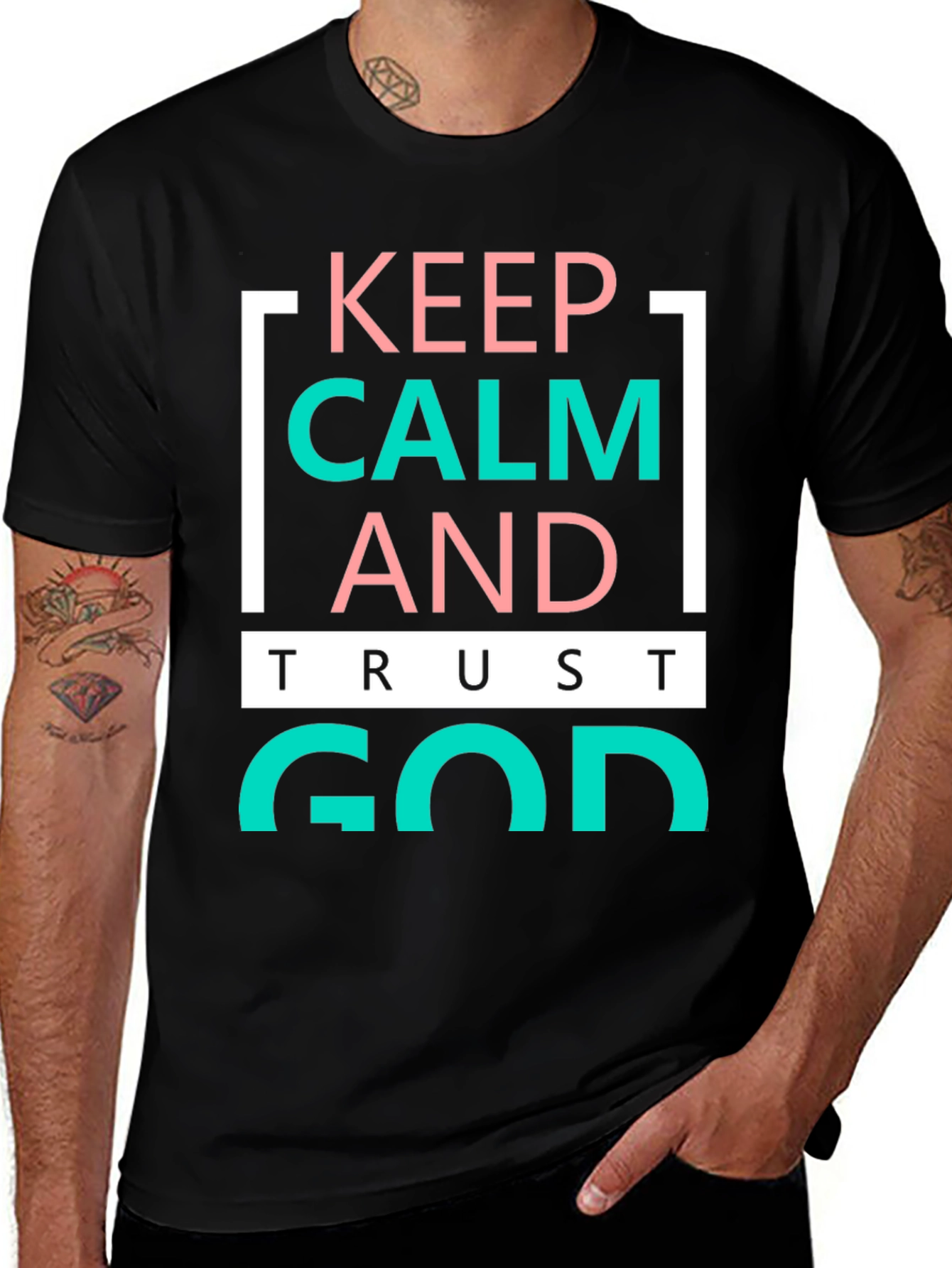 Keep Calm and Trust God Graphic Tee