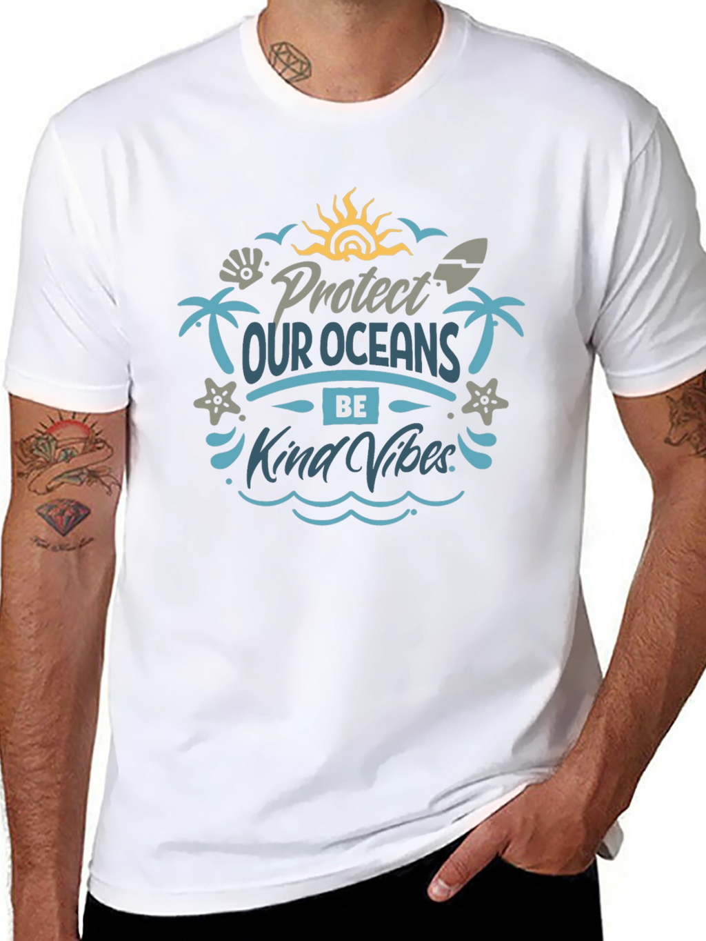 Protect Our Oceans T-Shirt: Kind Vibes Edition
