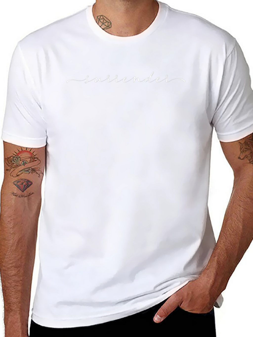 Surrender Black T-Shirt - Stylish Graphic Tee