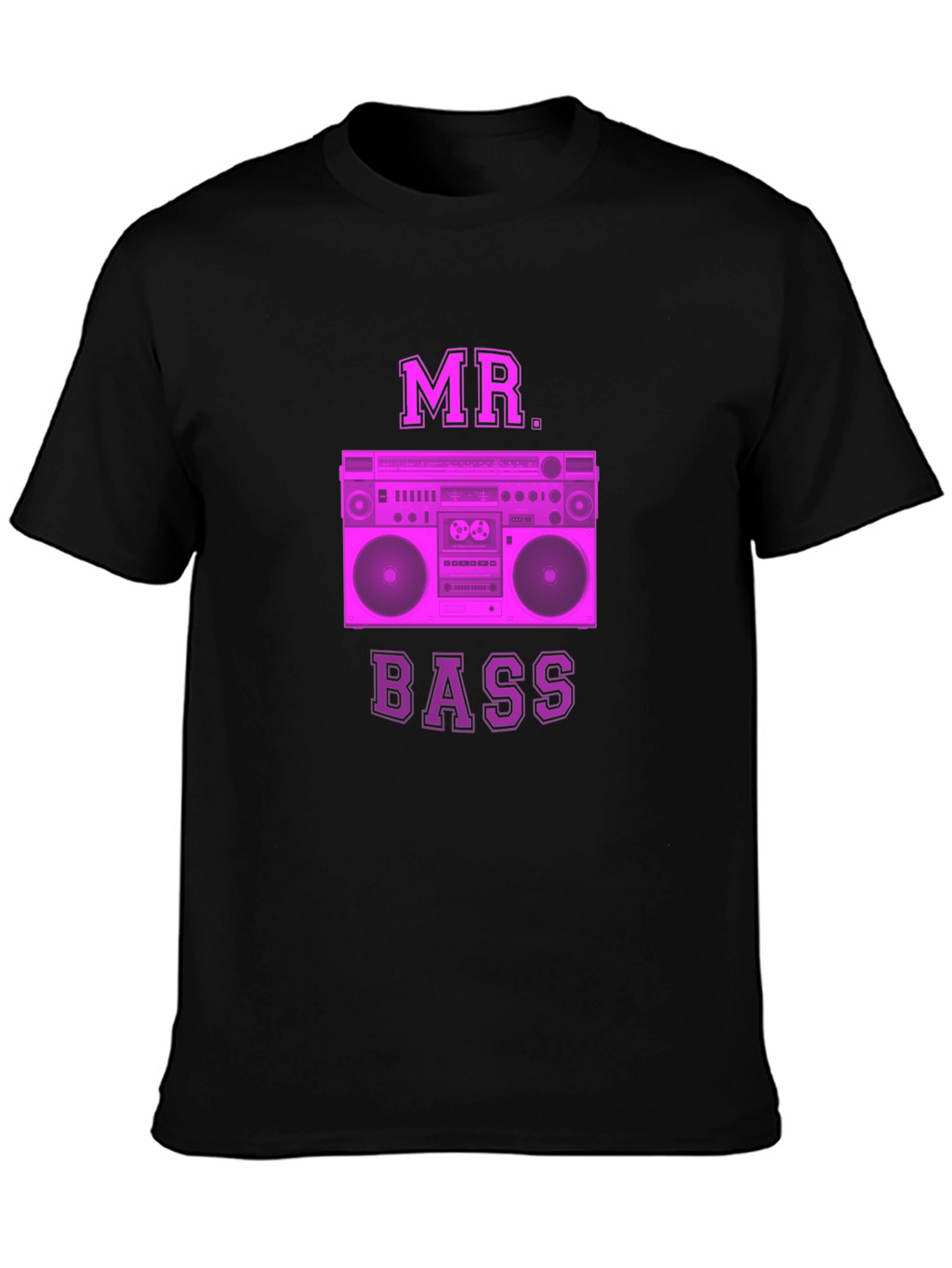 MR. BASS Retro Boombox Graphic Tee - Classic Style