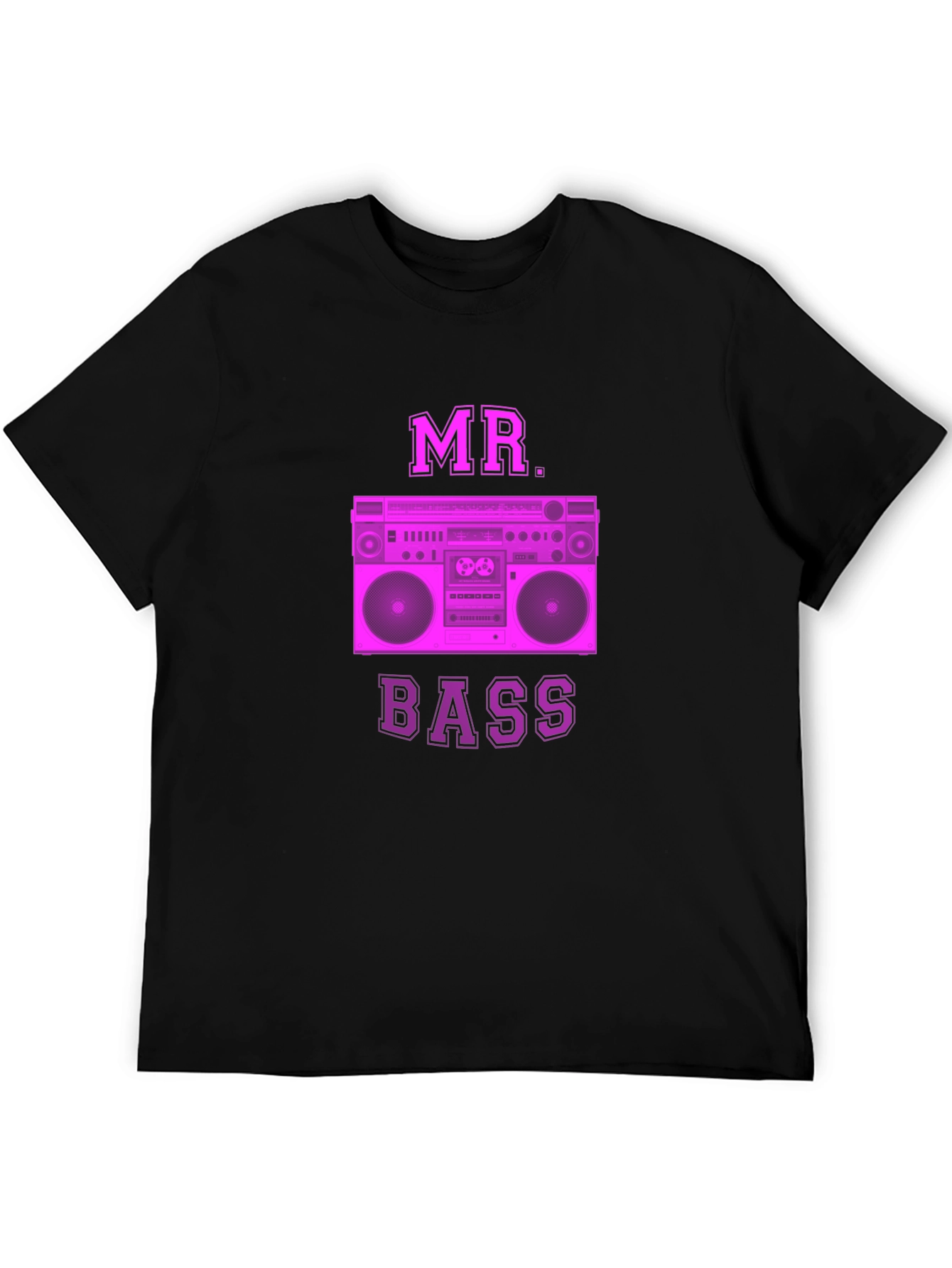 MR. BASS Retro Boombox Graphic Tee - Classic Style