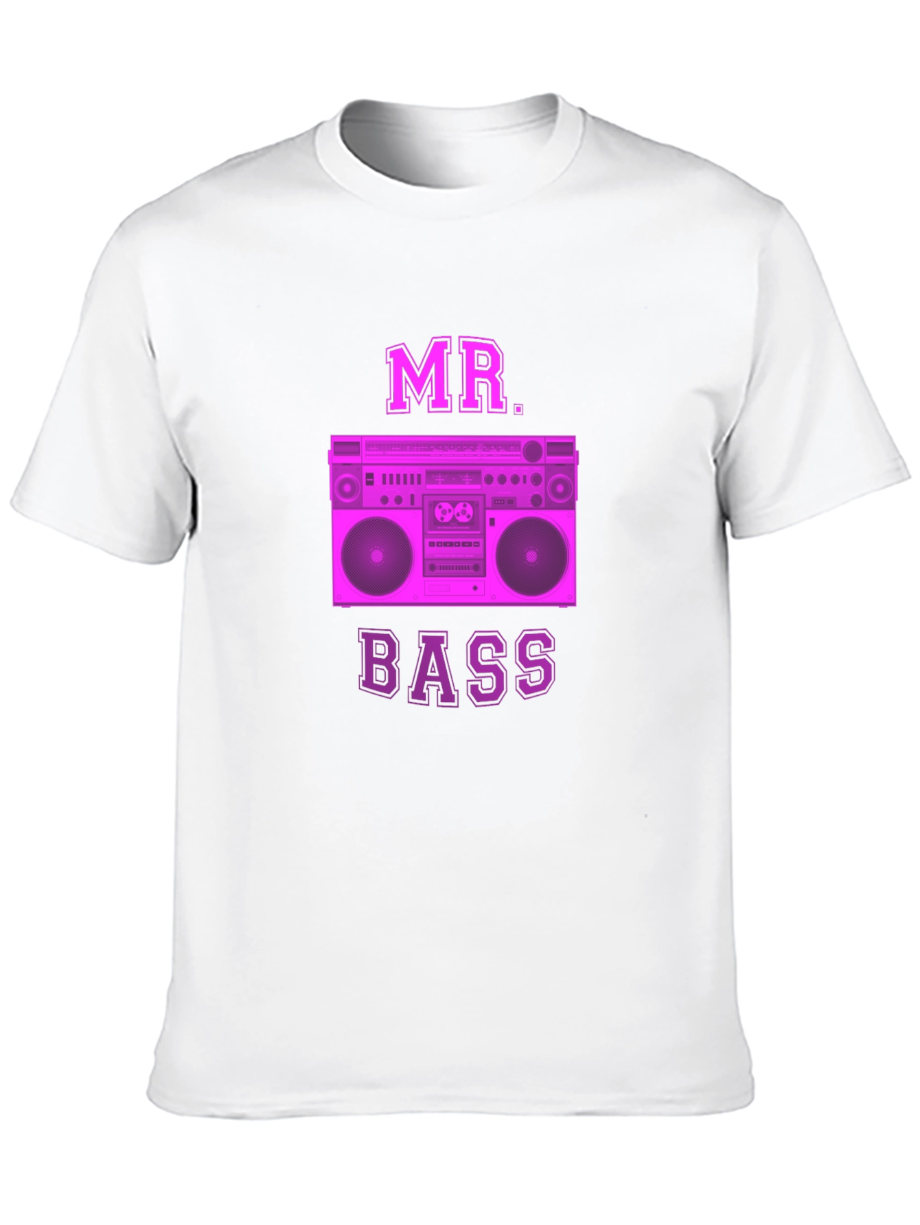 MR. BASS Retro Boombox Graphic Tee - Classic Style