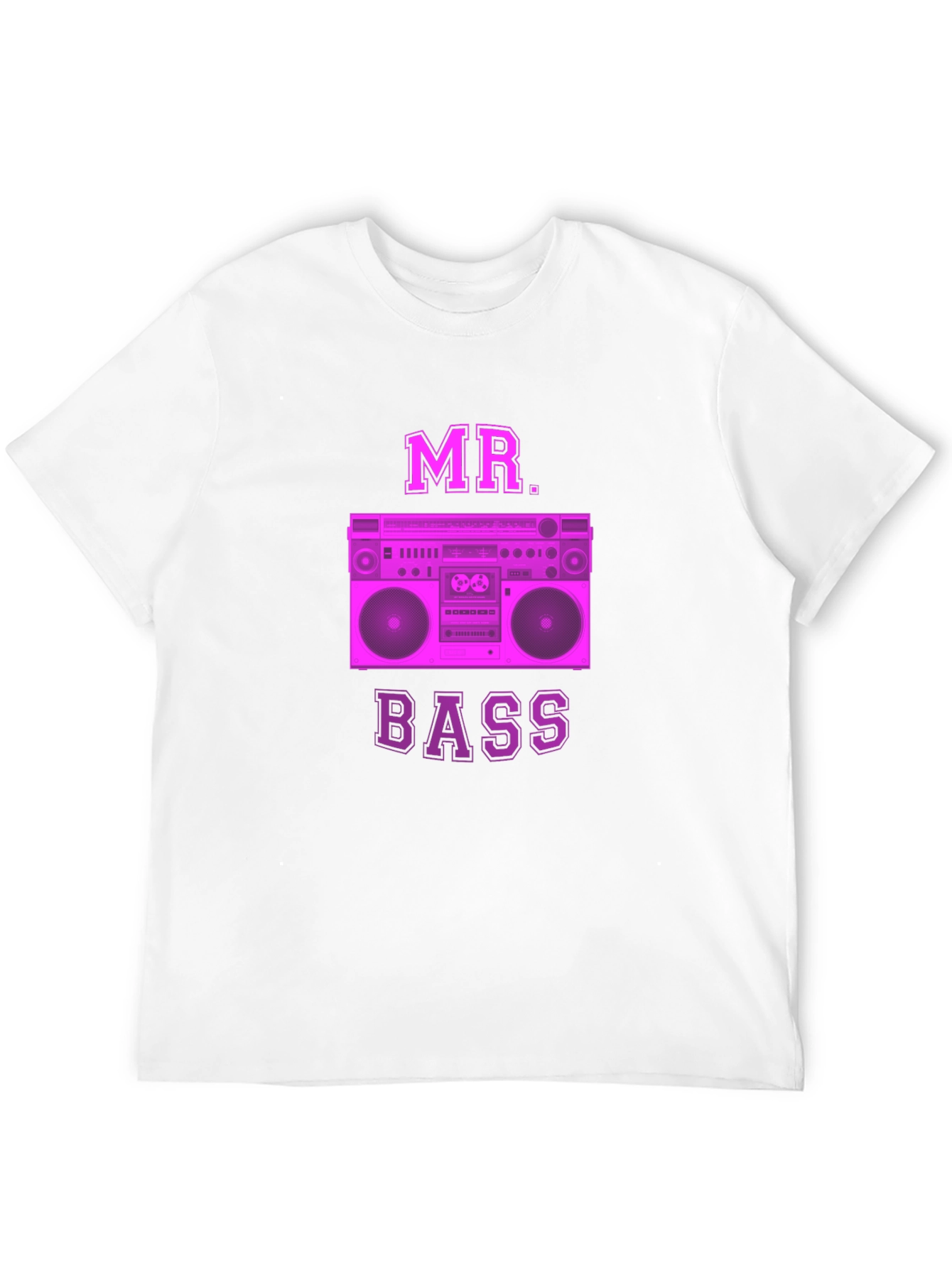 MR. BASS Retro Boombox Graphic Tee - Classic Style