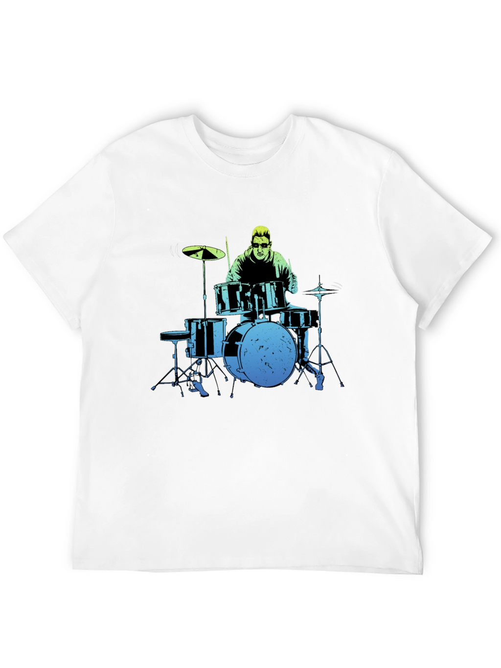 Drummer Graphic Tee - Black Cotton T-Shirt