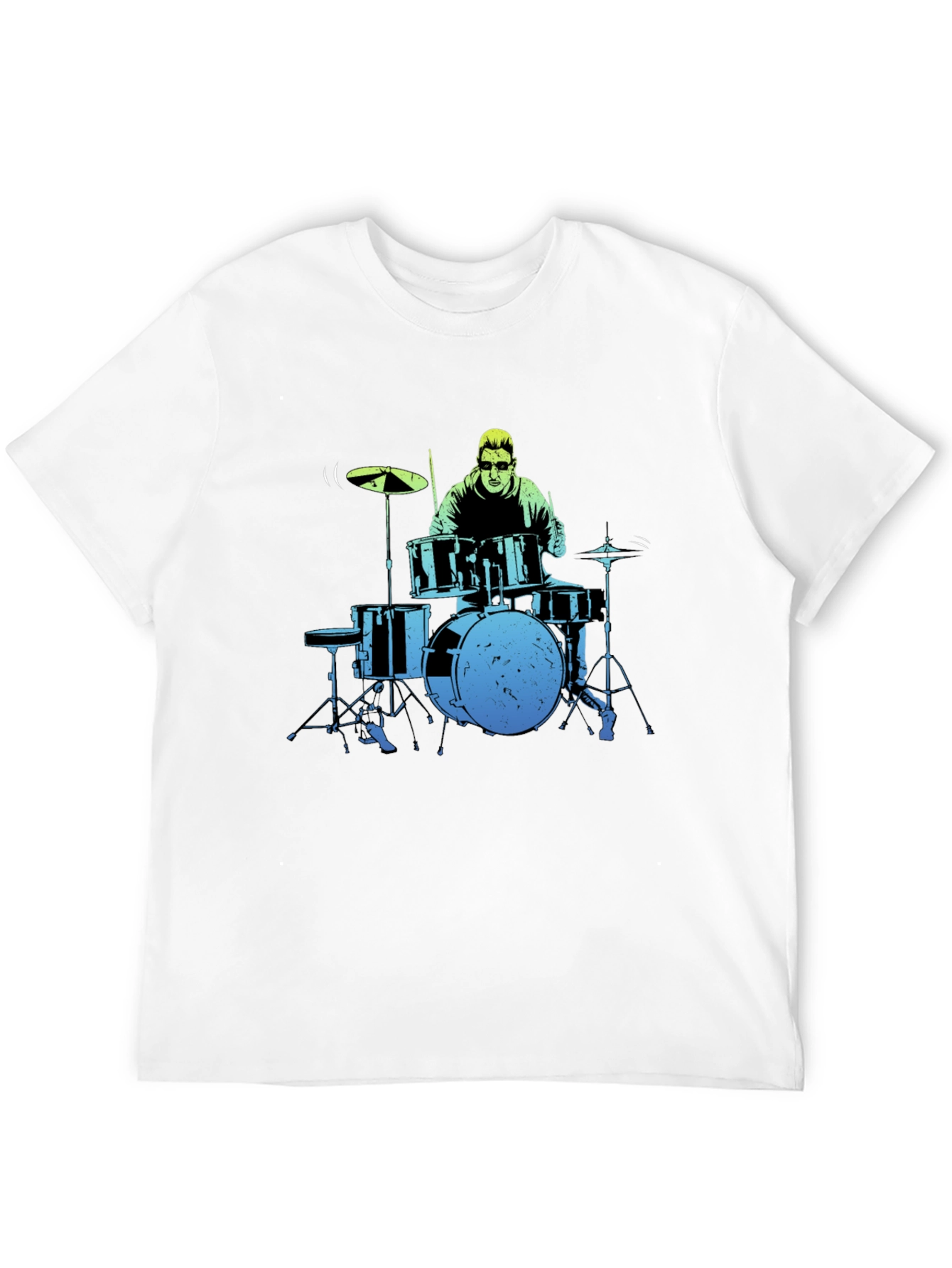 Drummer Graphic Tee - Black Cotton T-Shirt