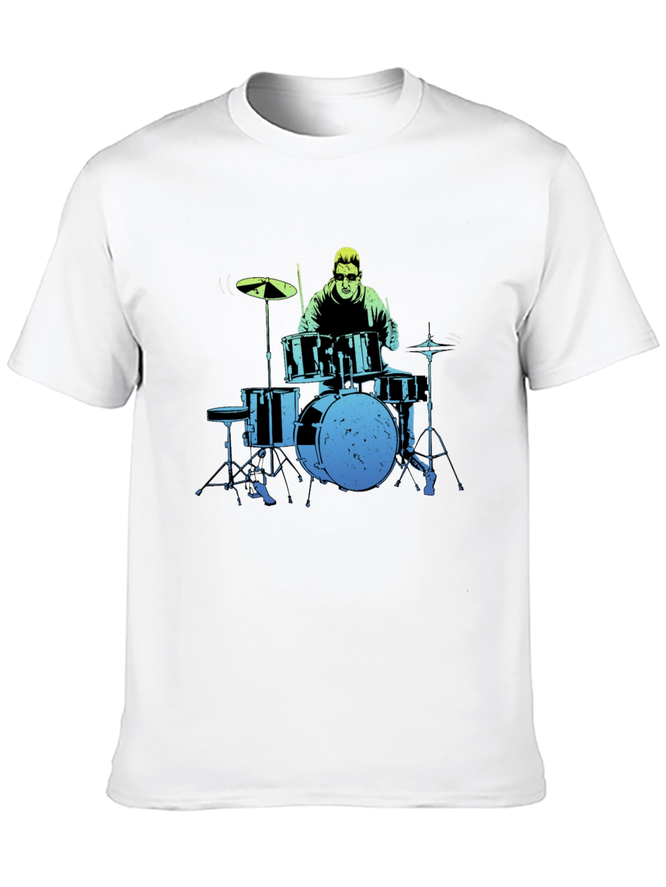 Drummer Graphic Tee - Black Cotton T-Shirt