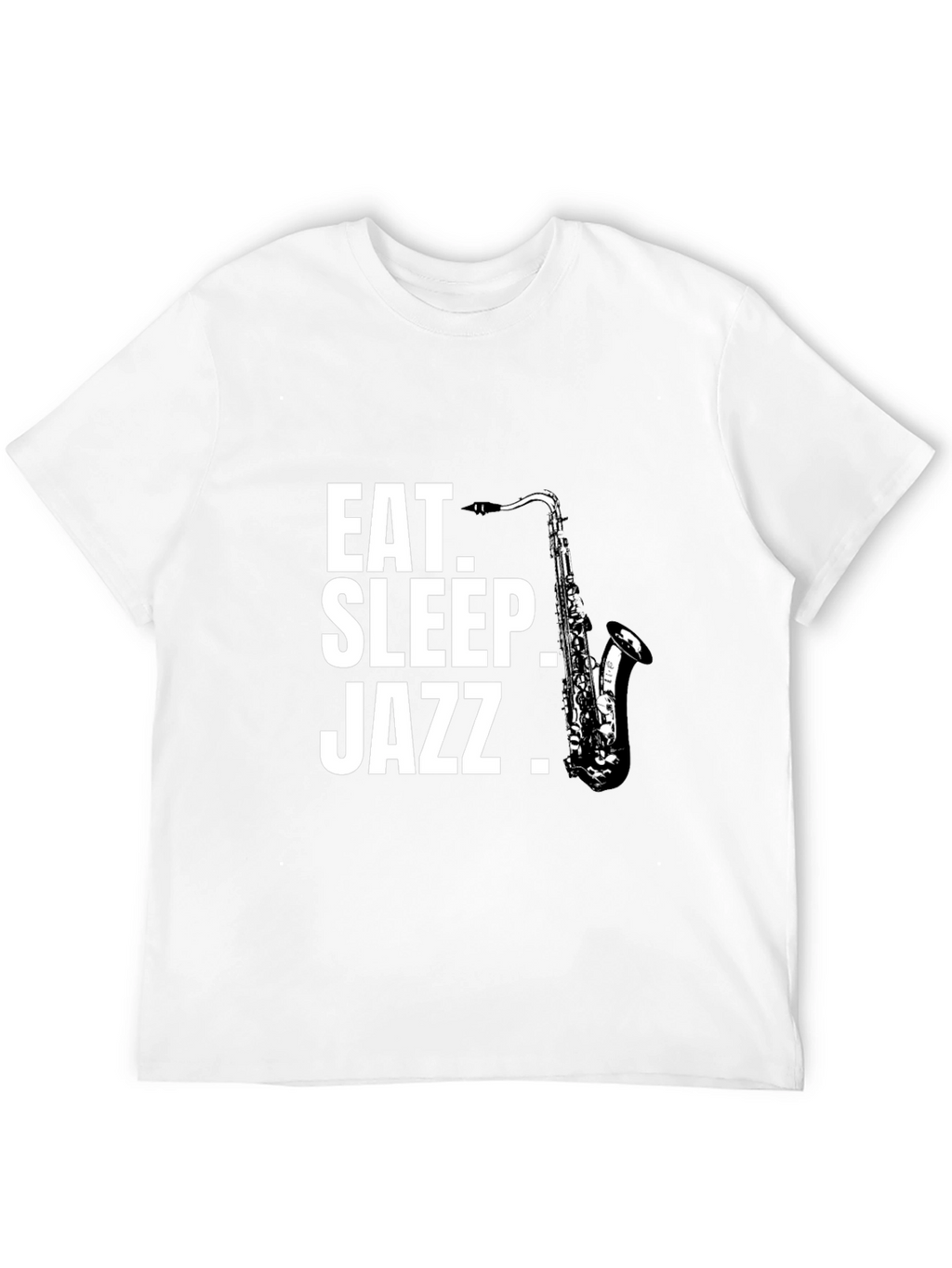 Eat Sleep Jazz Saxophone Black Graphic T-Shirt