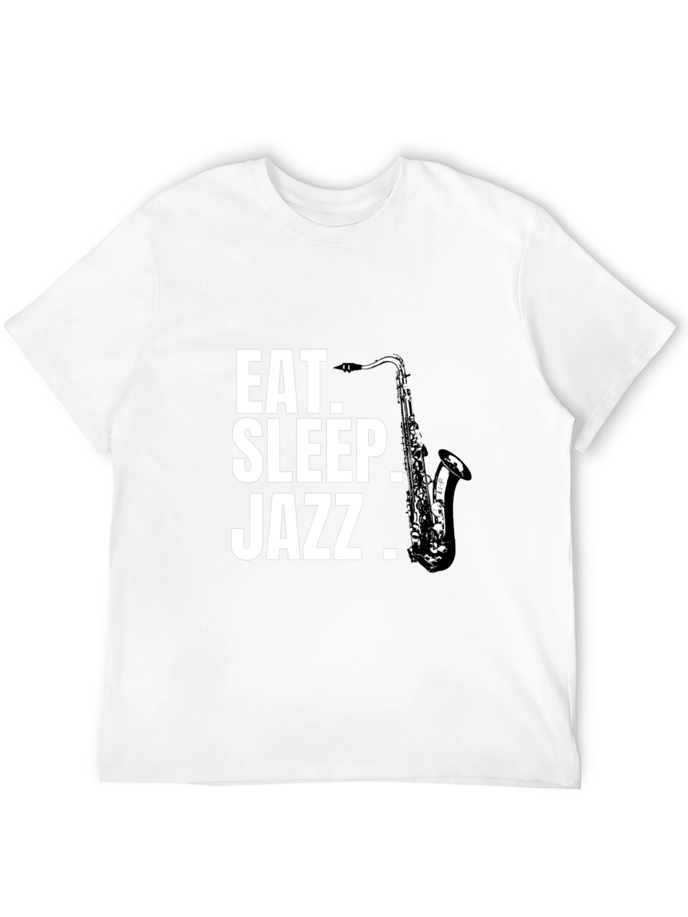 Eat Sleep Jazz Saxophone Black Graphic T-Shirt