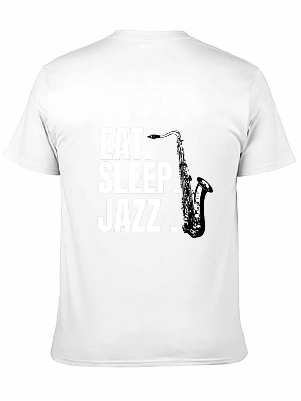 Eat Sleep Jazz Saxophone Black Graphic T-Shirt