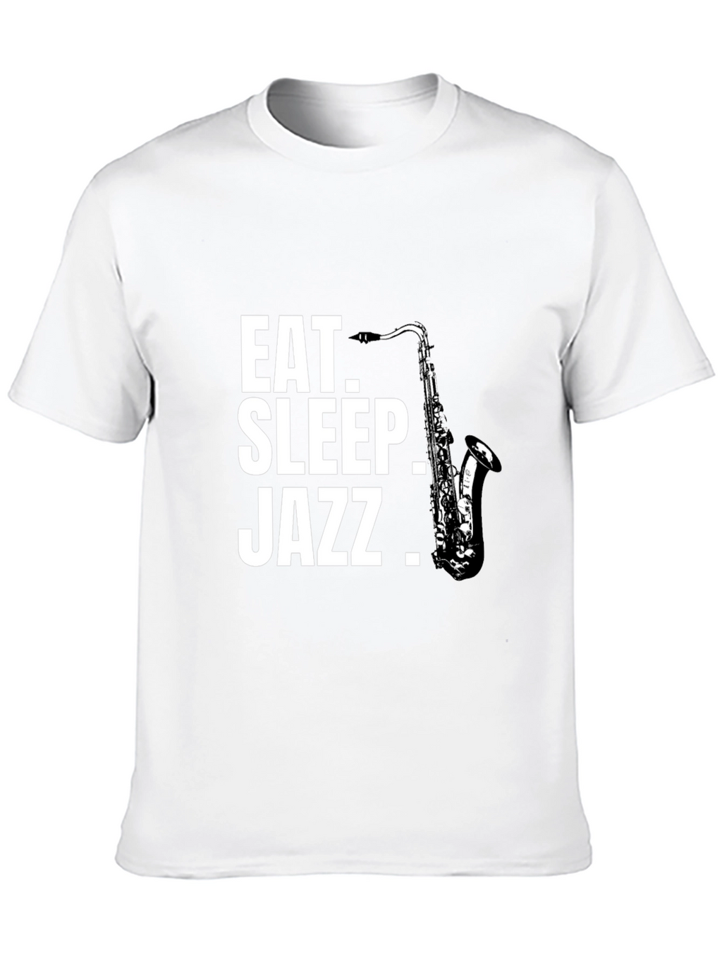 Eat Sleep Jazz Saxophone Black Graphic T-Shirt