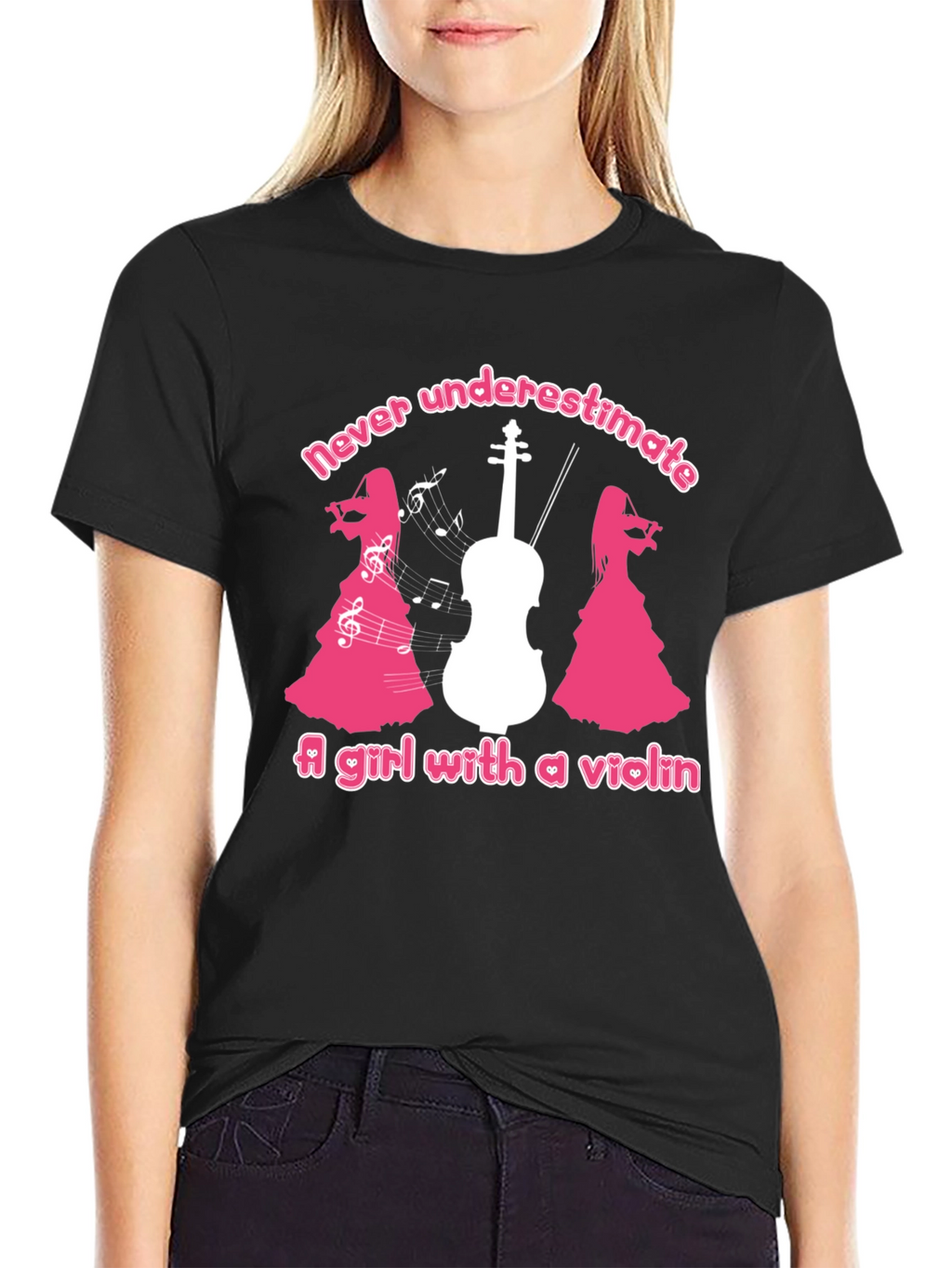 Violin Girl T-Shirt - Never Underestimate