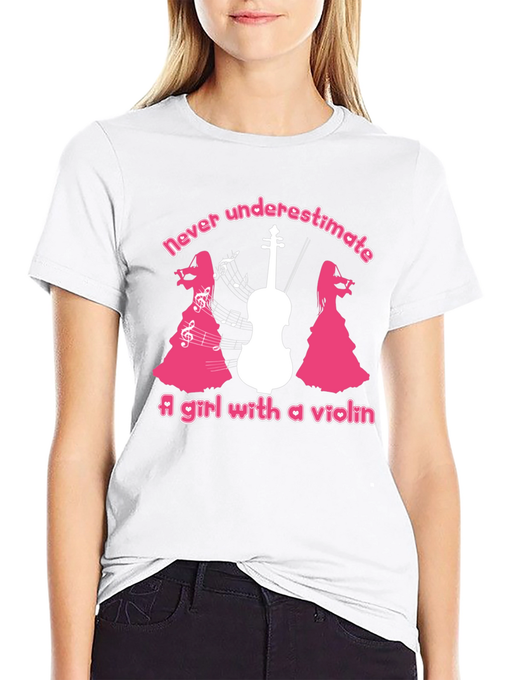 Violin Girl T-Shirt - Never Underestimate