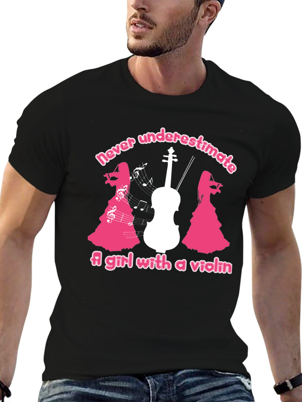 Violin Girl T-Shirt - Never Underestimate
