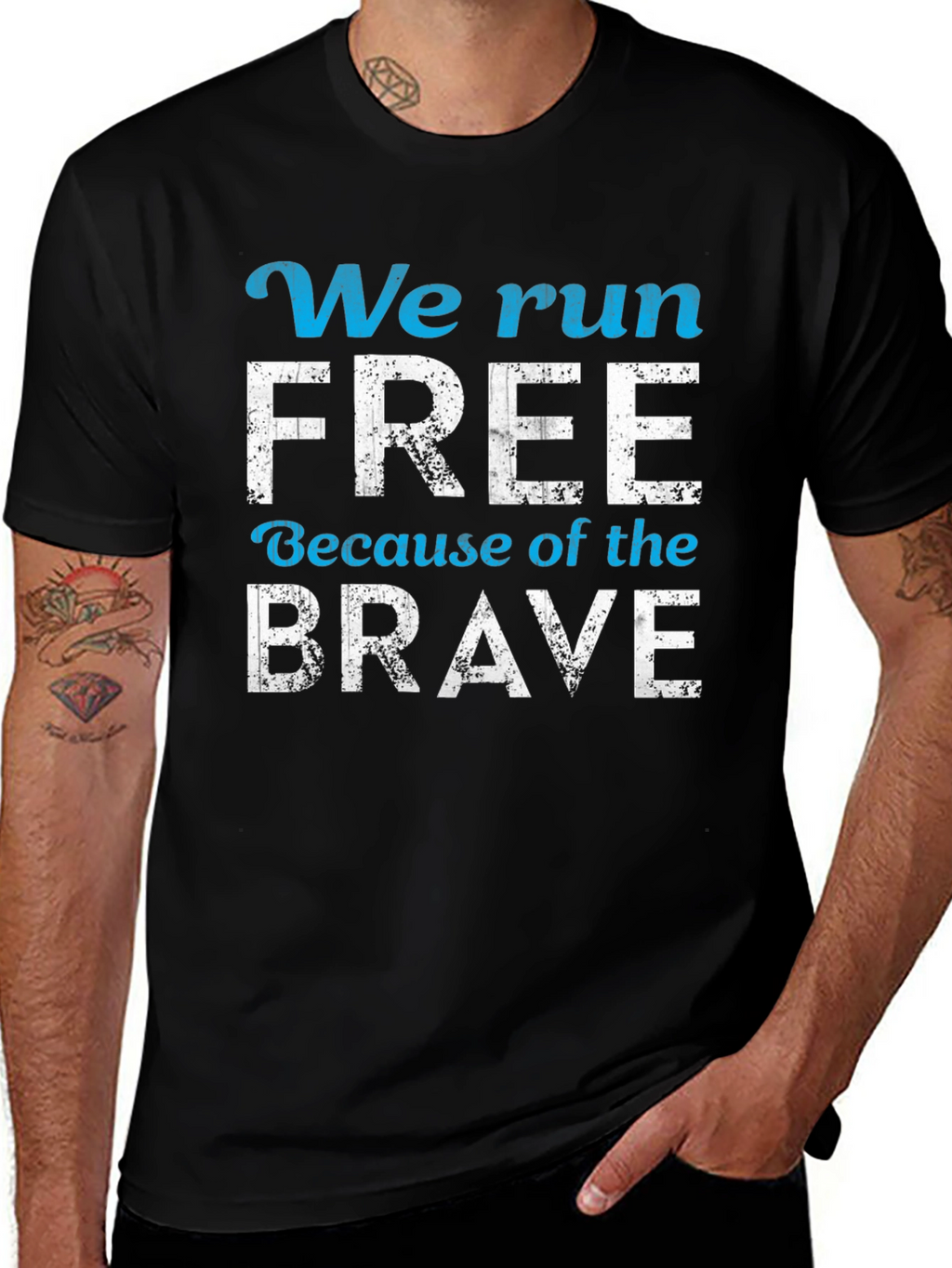 We Run Free Patriotic T-Shirt