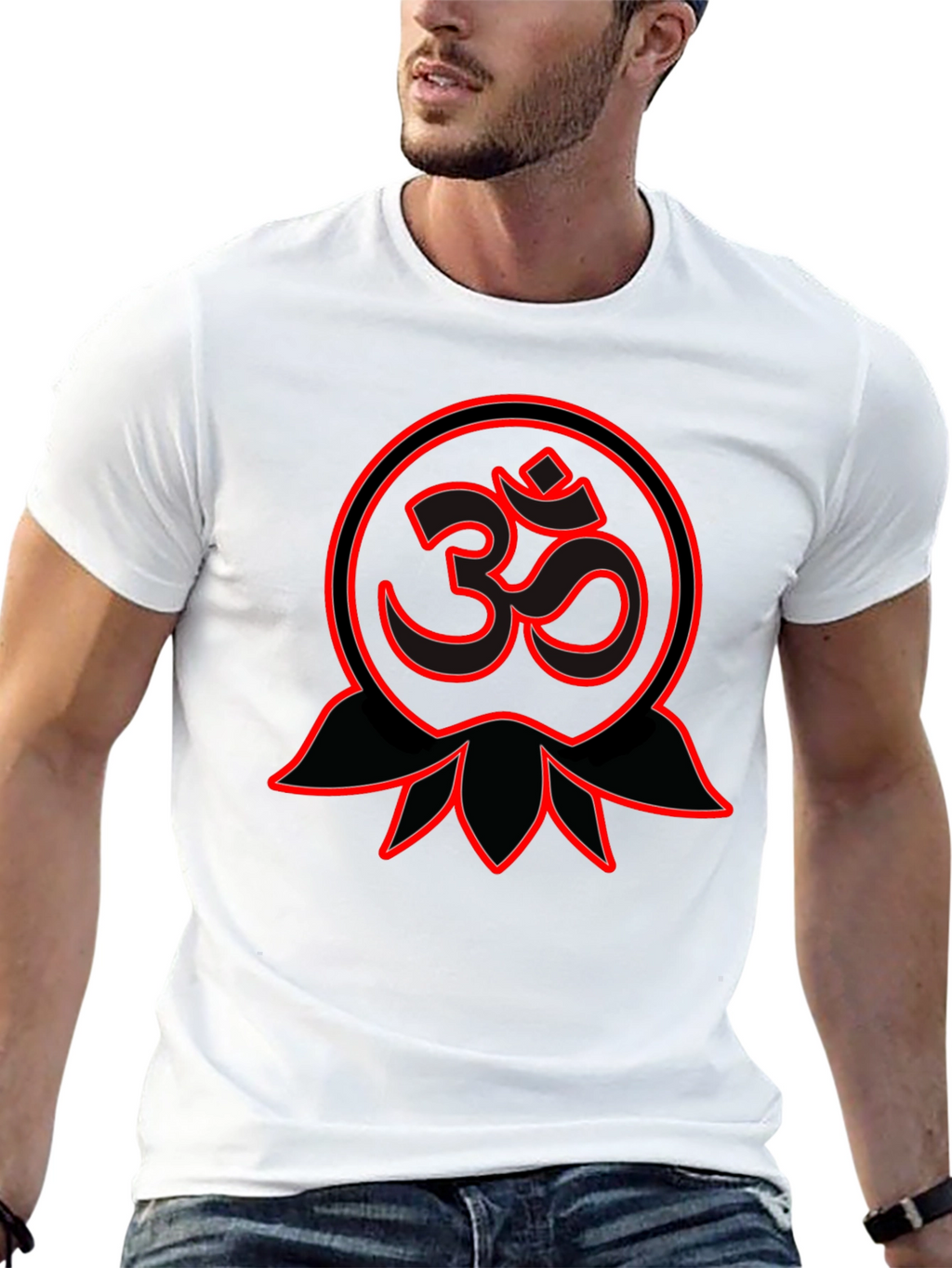 Om Symbol Graphic Tee - Spiritual Black T-Shirt