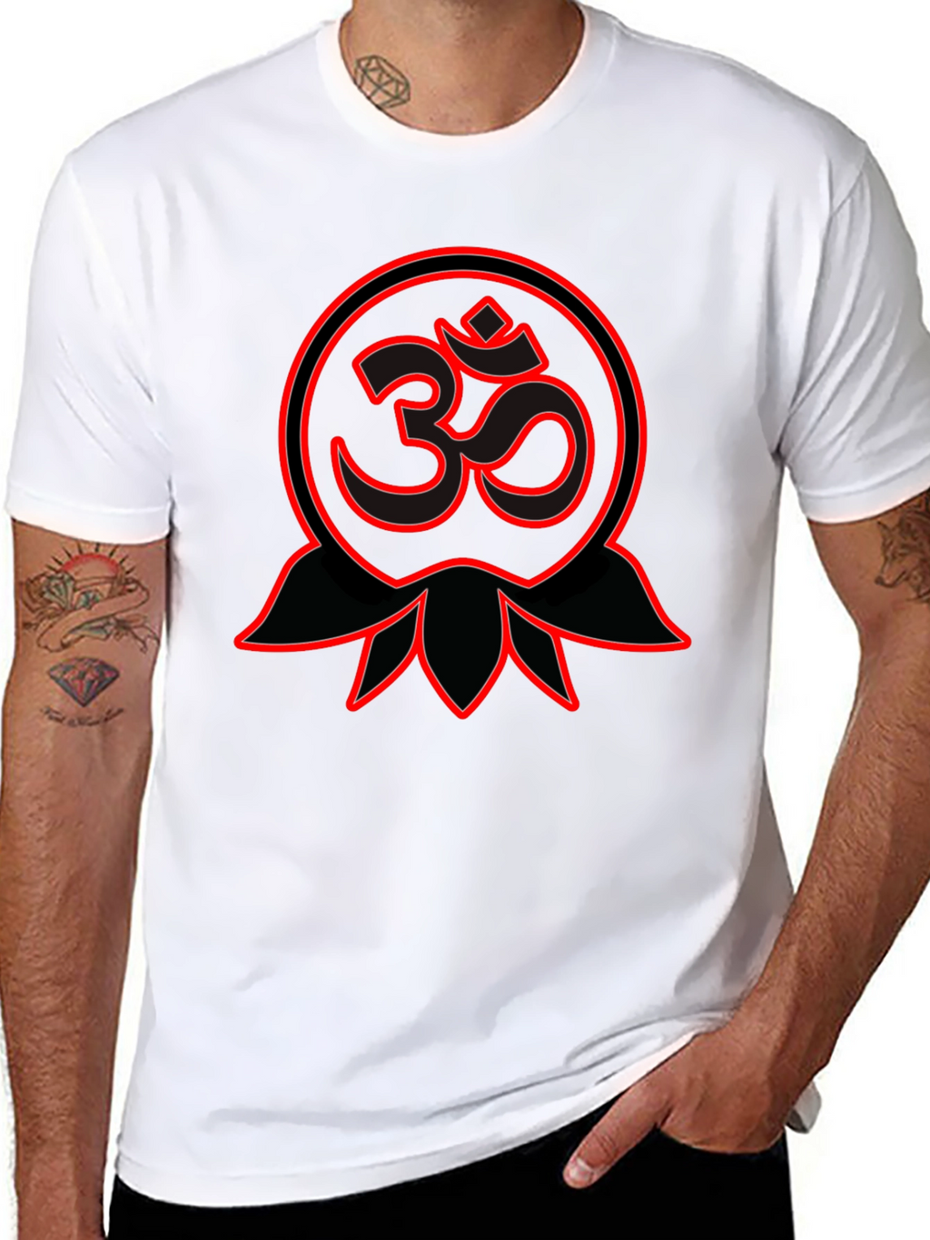 Om Symbol Graphic Tee - Spiritual Black T-Shirt