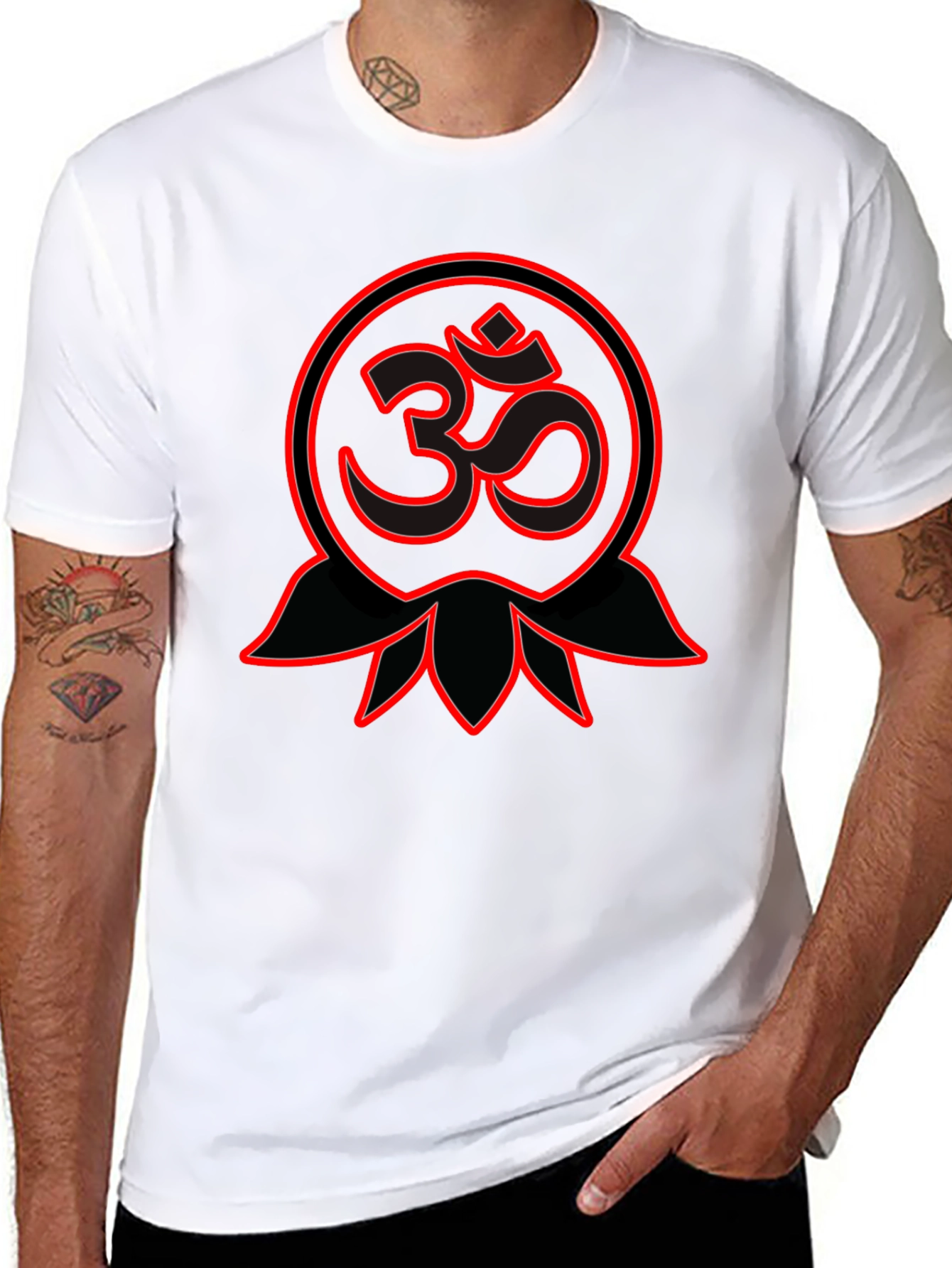 Om Symbol Graphic Tee - Spiritual Black T-Shirt