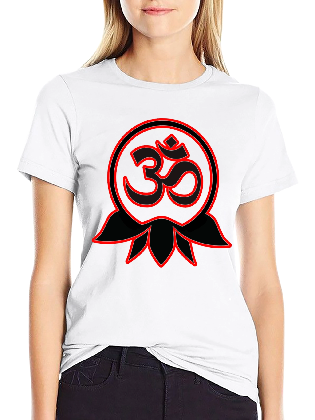 Om Symbol Graphic Tee - Spiritual Black T-Shirt