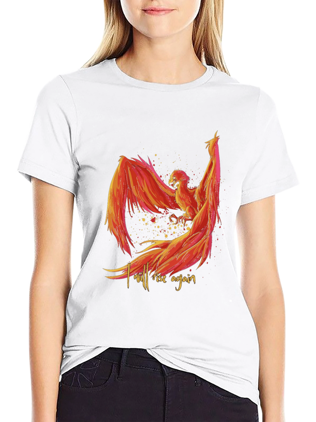 Phoenix Rising Graphic Tee - Black