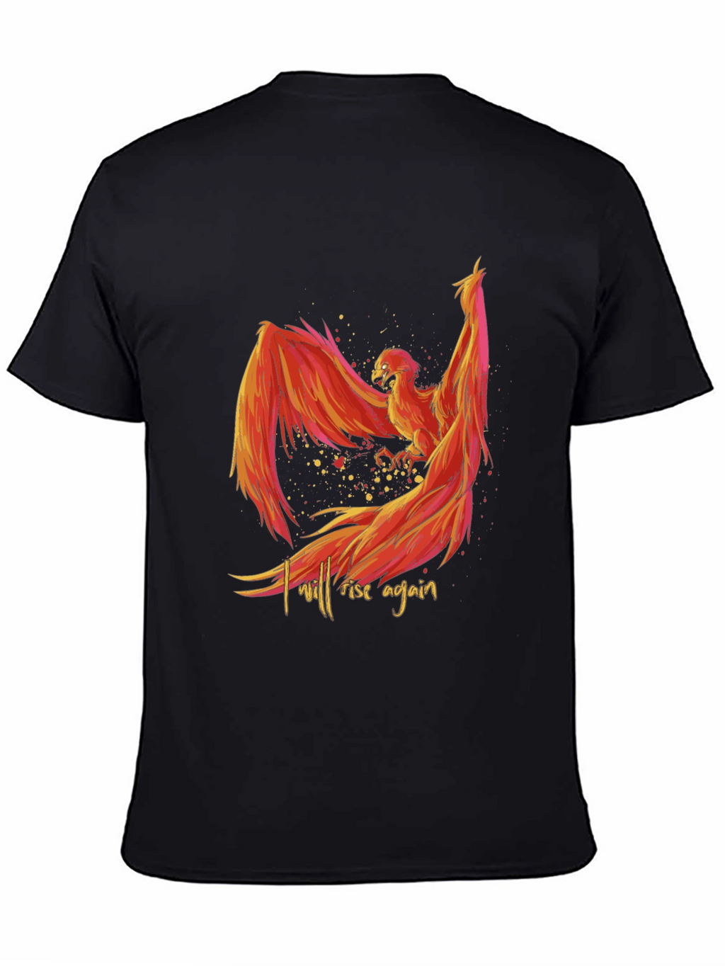 Phoenix Rising Graphic Tee - Black