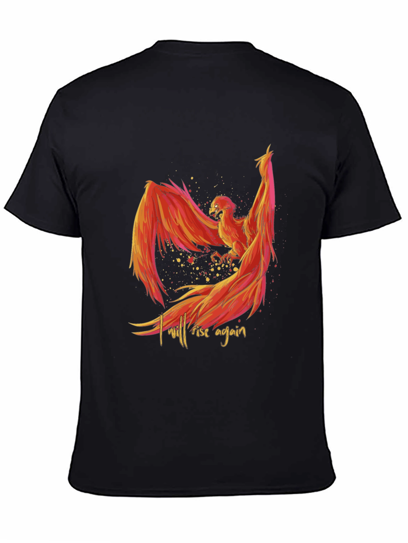 Phoenix Rising Graphic Tee - Black