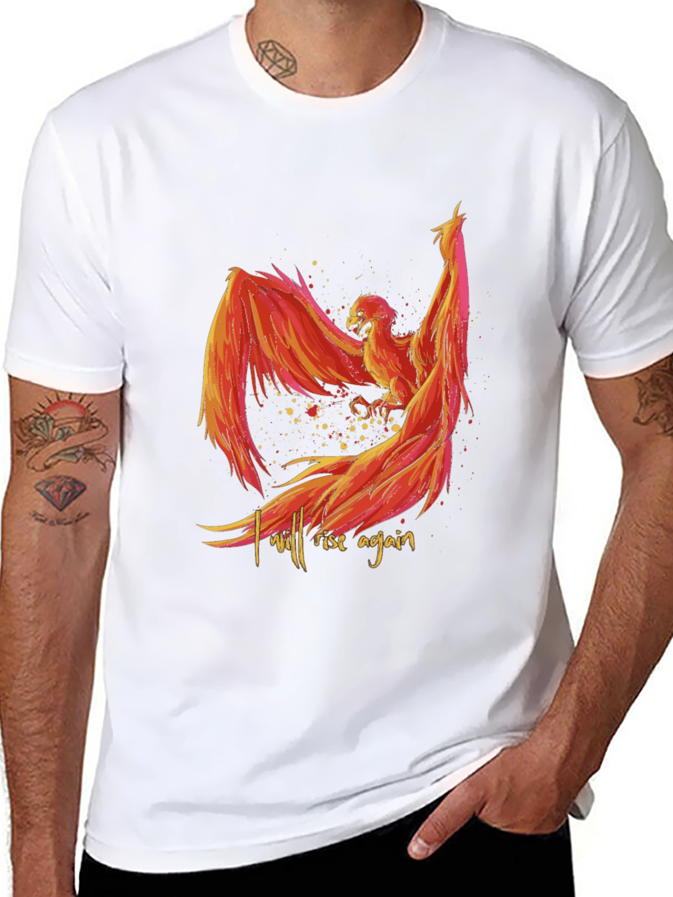Phoenix Rising Graphic Tee - Black