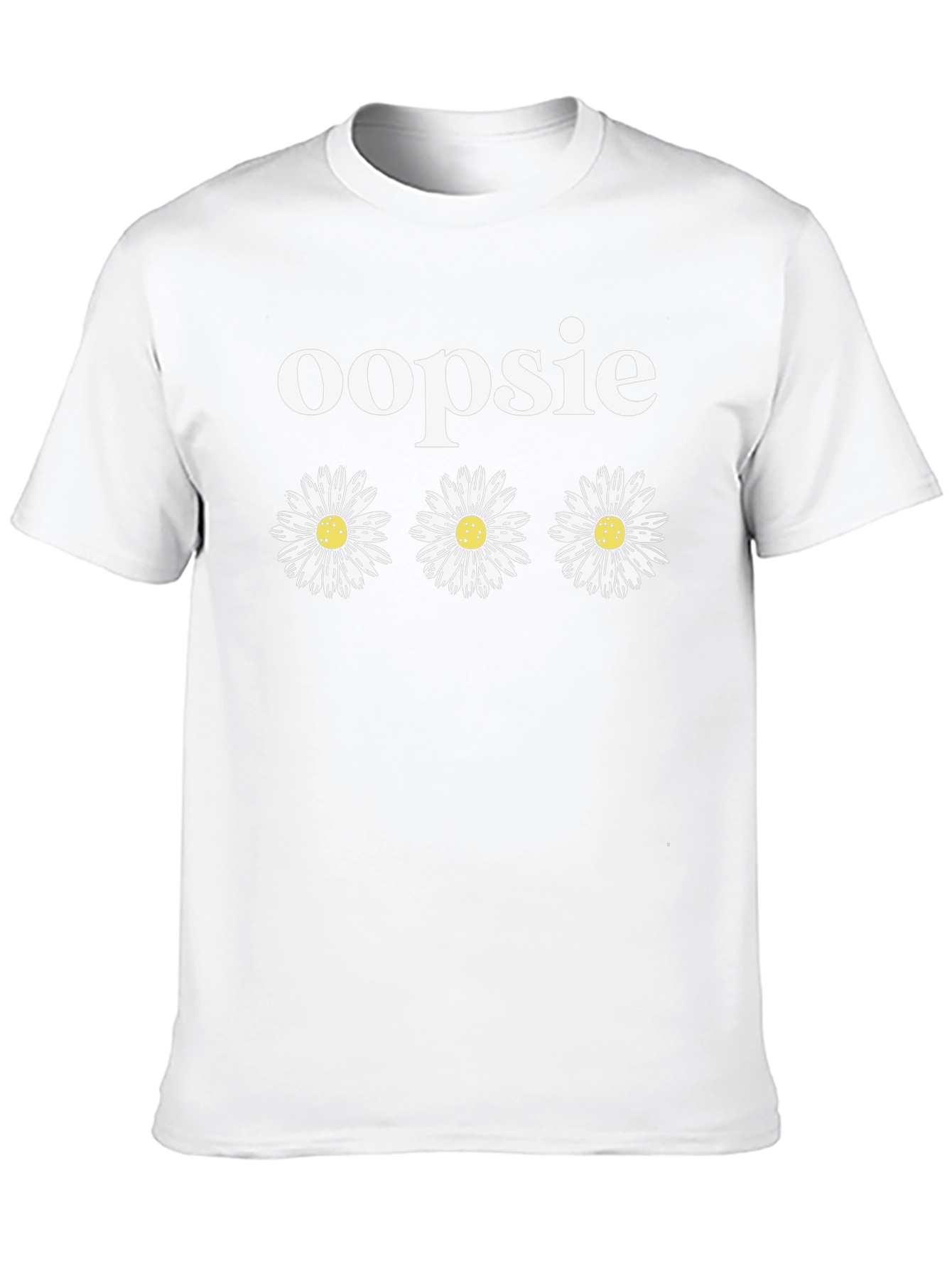 Oopsie Daisy T-Shirt - Black Cotton Blend Tee