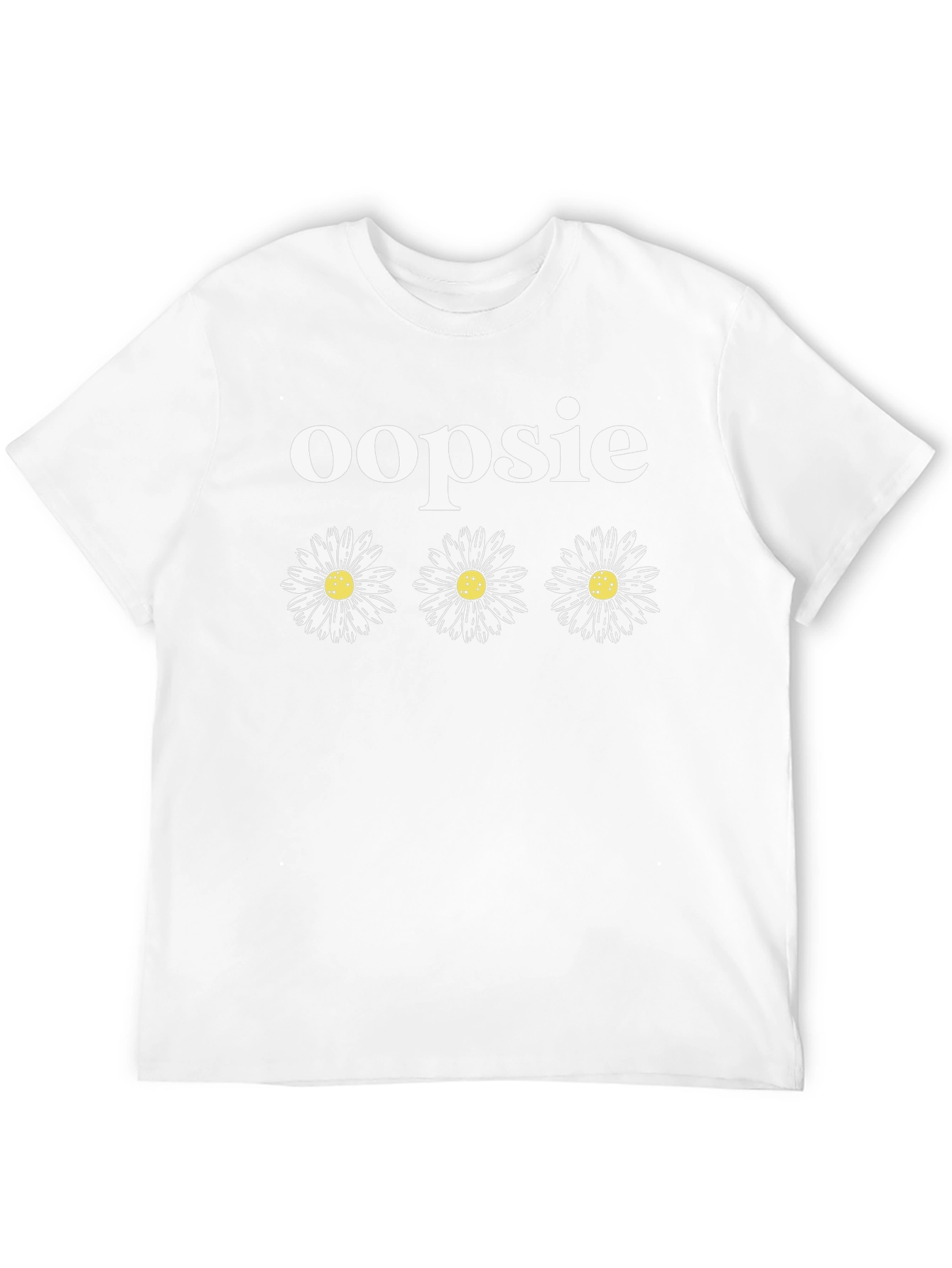 Oopsie Daisy T-Shirt - Black Cotton Blend Tee