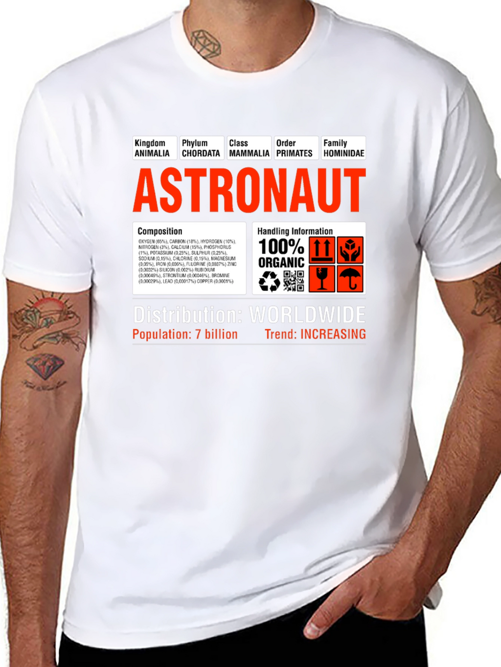 Astronaut Anatomy T-Shirt - Funny Science Tee