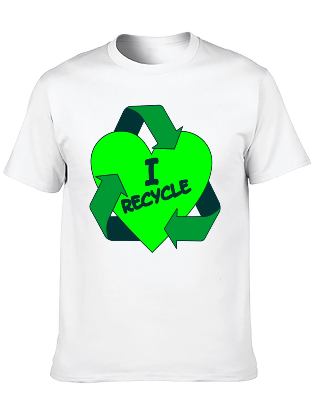 I Recycle Heart Graphic T-Shirt - Eco-Friendly Fashion